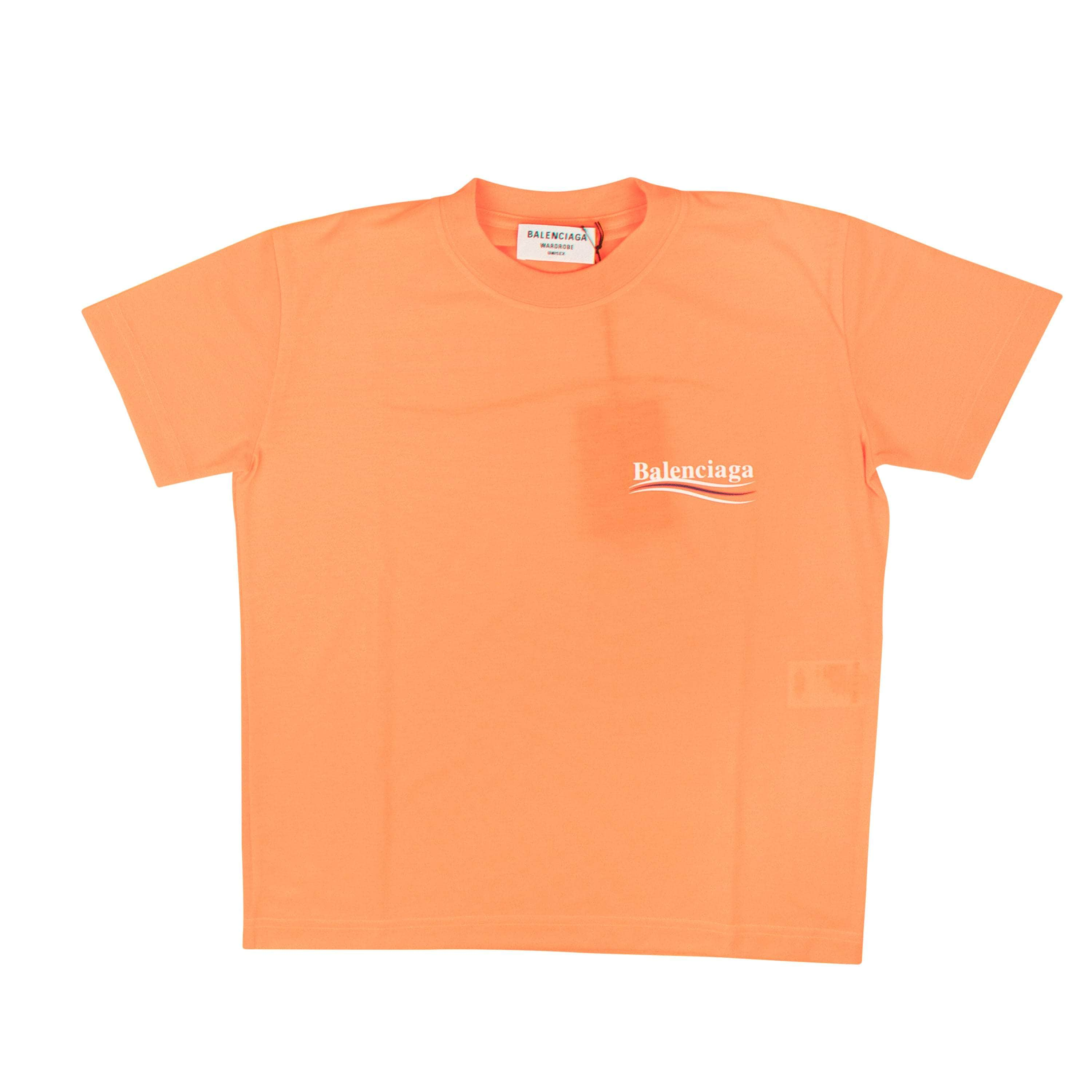 Balenciaga BAL-XTSH-0005/M NWT BALENCIAGA Orange Political Campign T-Shirt Size M $595 BAL-XTSH-0005/M