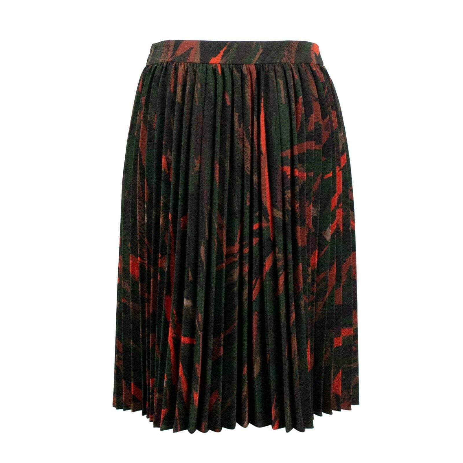 Balenciaga Skirts 2 US / 38 EU Abstrait Graphique Crepe Tech Skirt - Burgundy 69LE-10/2 69LE-10/2