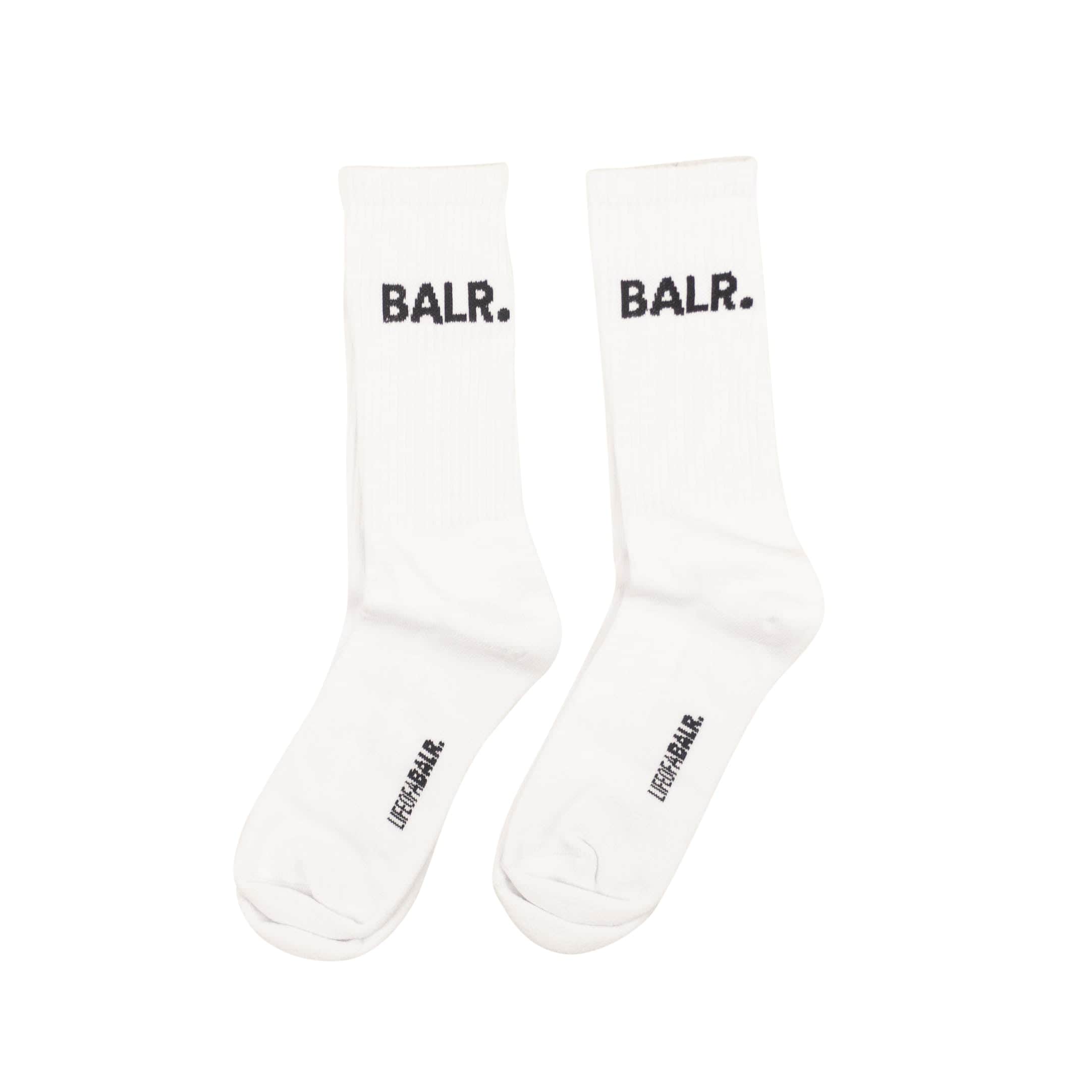 BALR. channelenable-all, chicmi, couponcollection, gender-womens, main-accessories, shop375 White 2 Pack Ribbed Logo Socks