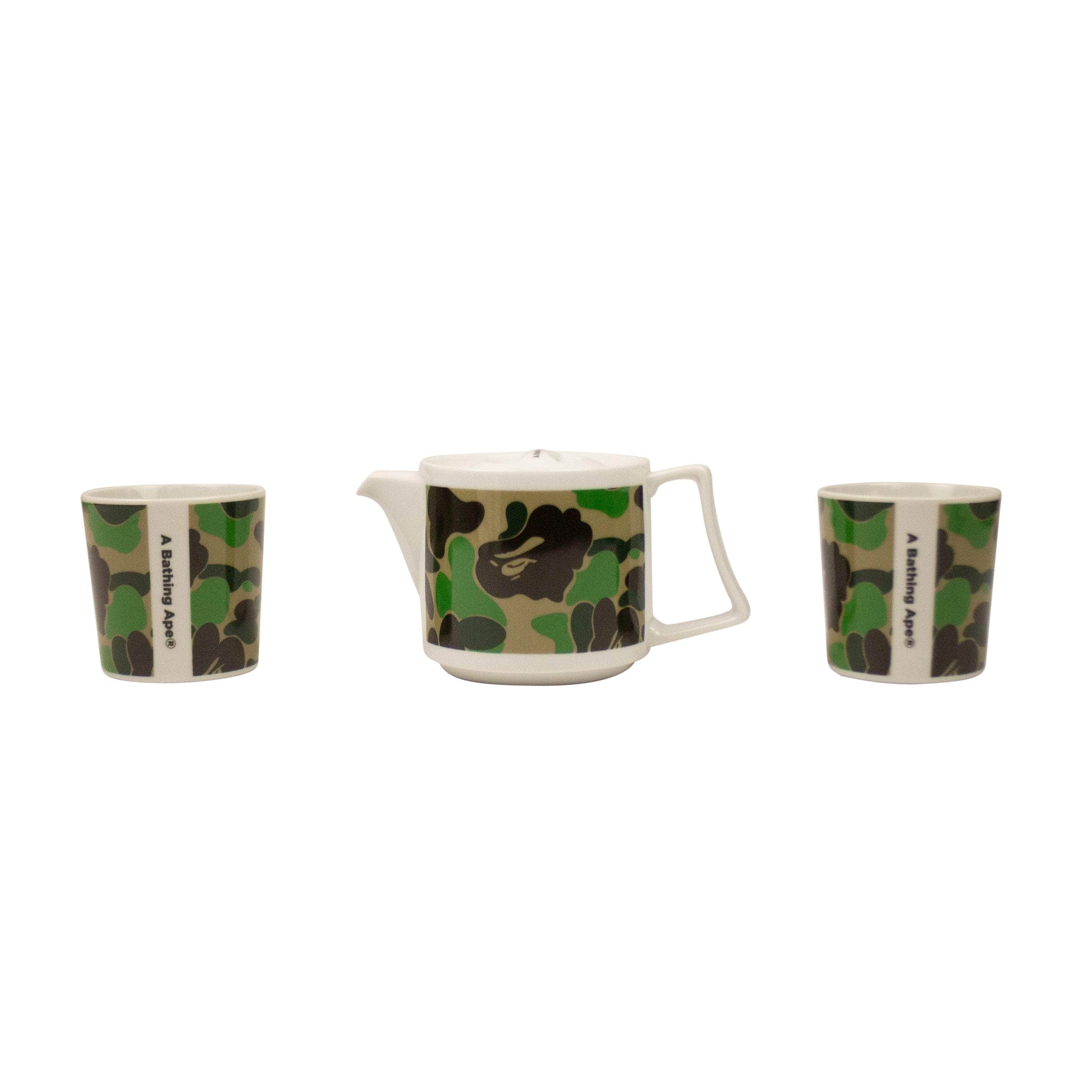 Bape 250-500, bape, channelenable-all, chicmi, couponcollection, gender-mens, gender-womens, kitchen-decor, main-accessories, mens-shoes, shop375, size-os OS Green ABC Camoflage Tea Pot Set BAP-XACC-0018/OS BAP-XACC-0018/OS