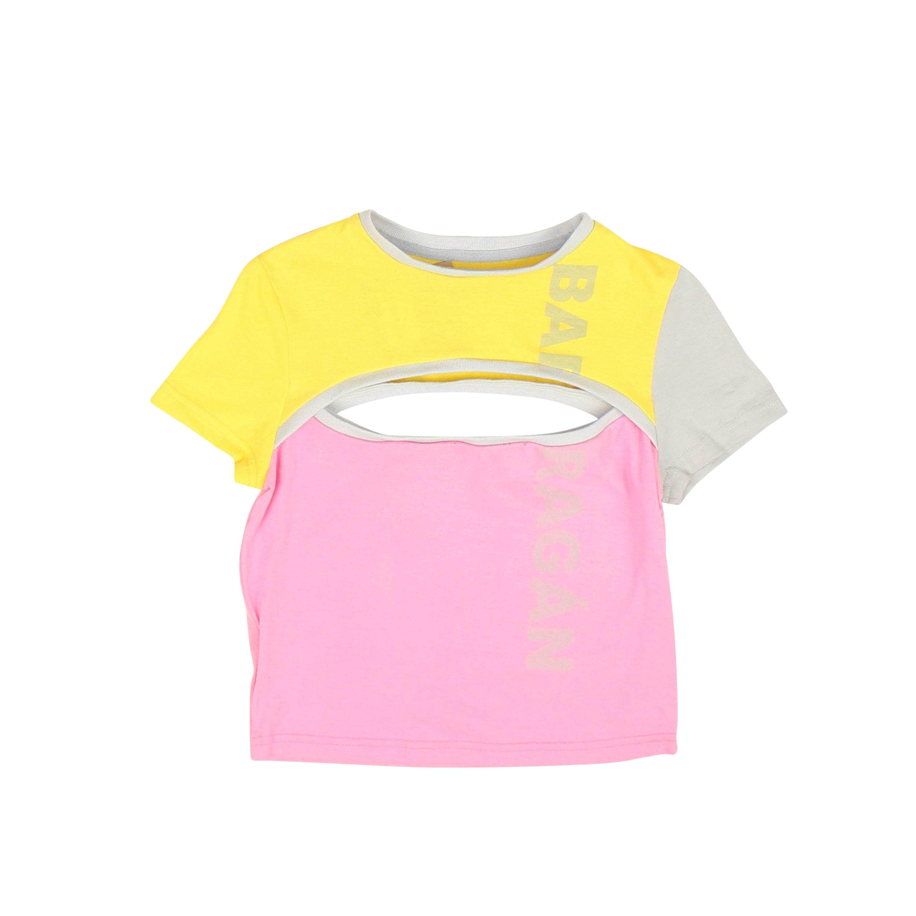 Barragan 95-BGN-1007/L NWT BARRAGAN PINK YELLOW BABY TEE SIZE L $125 95-BGN-1007/L