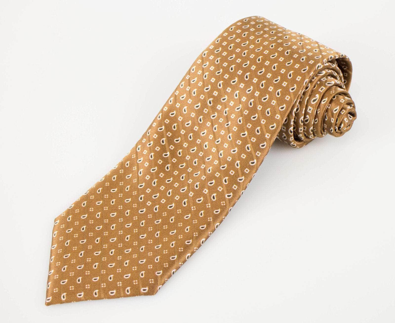 Battisti Napoli 40BK-1007 New BATTISTI NAPOLI Brown Paisley Pattern 100% Silk Satin Neck Tie $225 40BK-1007