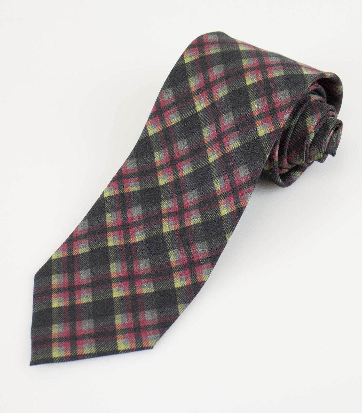 Battisti Napoli 40BK-1031 New BATTISTI NAPOLI Multi-Color with Plaid Pattern 100% Silk Neck Tie $225 40BK-1031