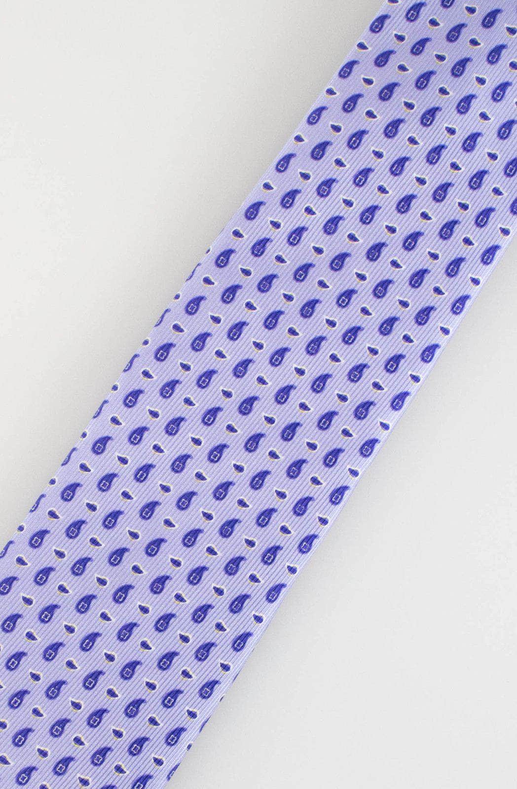 Battisti Napoli Ties Paisley Pattern Silk Neck Tie - Purple 40BK-1045 40BK-1045
