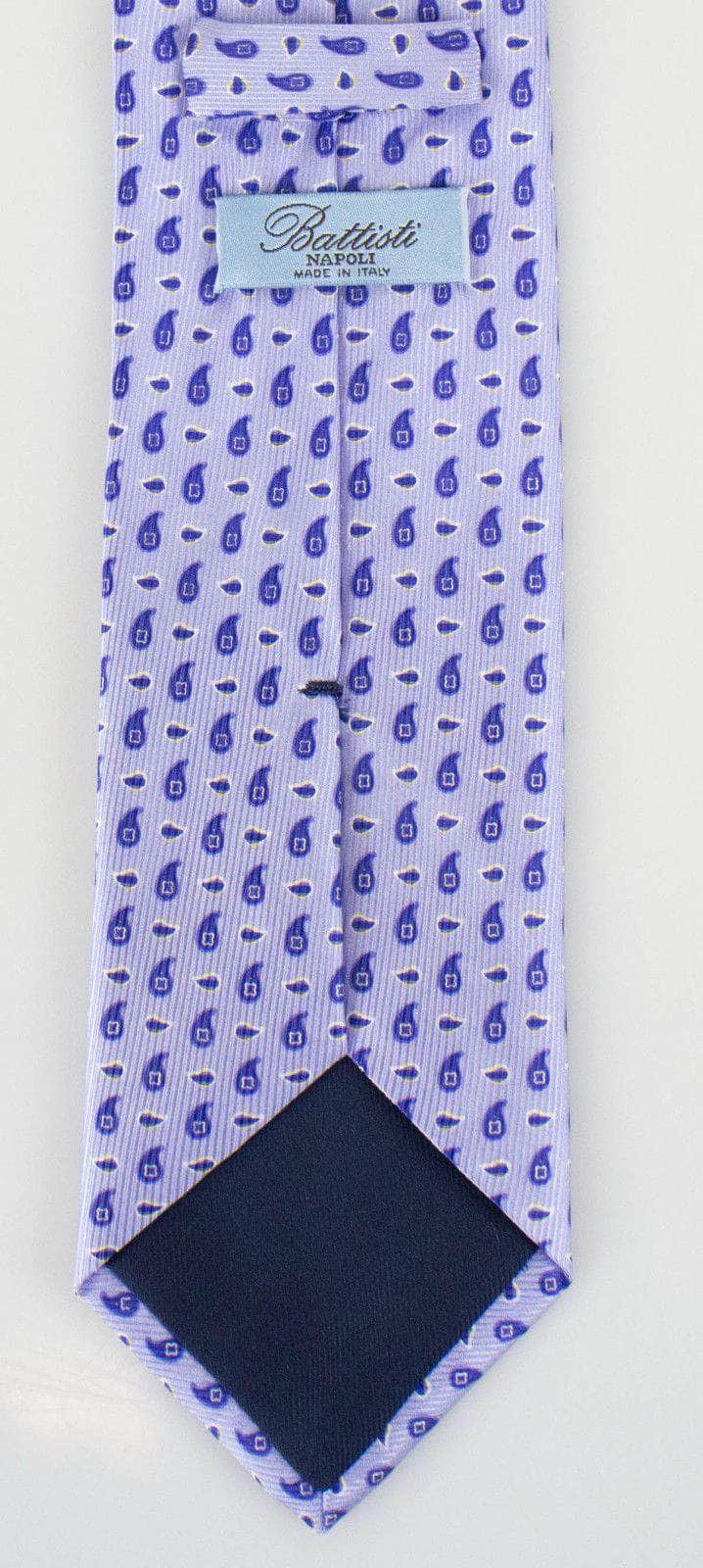 Battisti Napoli Ties Paisley Pattern Silk Neck Tie - Purple 40BK-1045 40BK-1045
