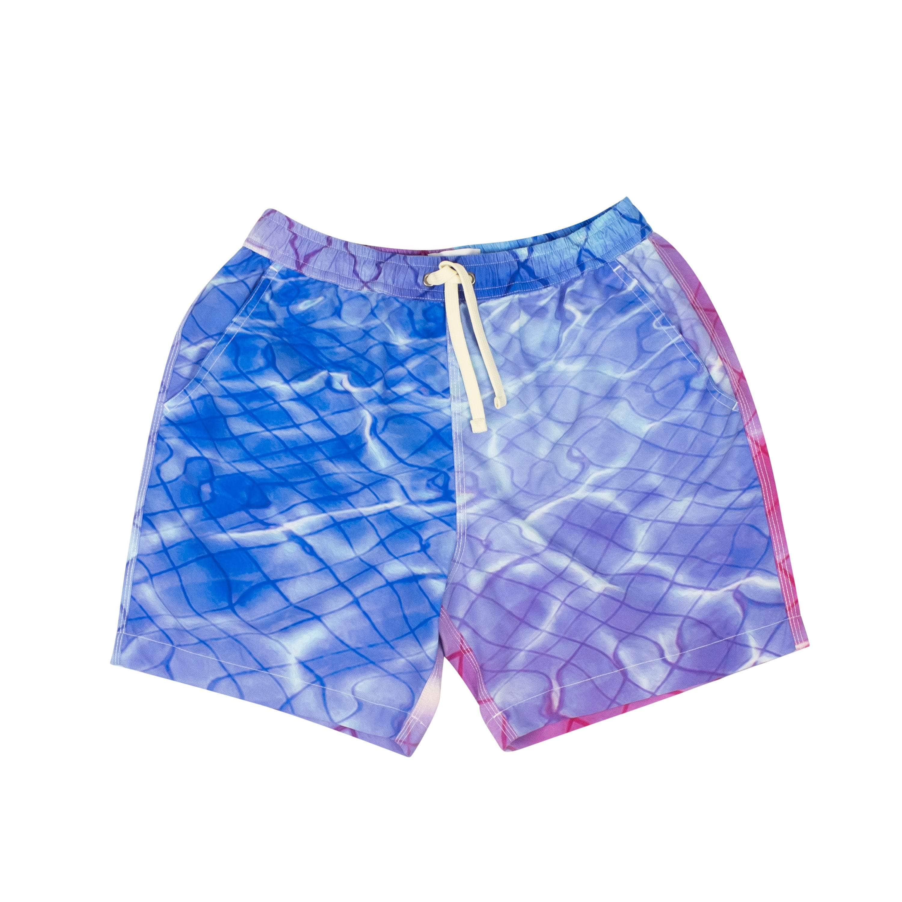 Blue Sky Inn BSI-XBTM-0001/L NWT BLUE SKY INN Blue Pink & Purple Pool Print Swim Trunks Size L $170 BSI-XBTM-0001/L