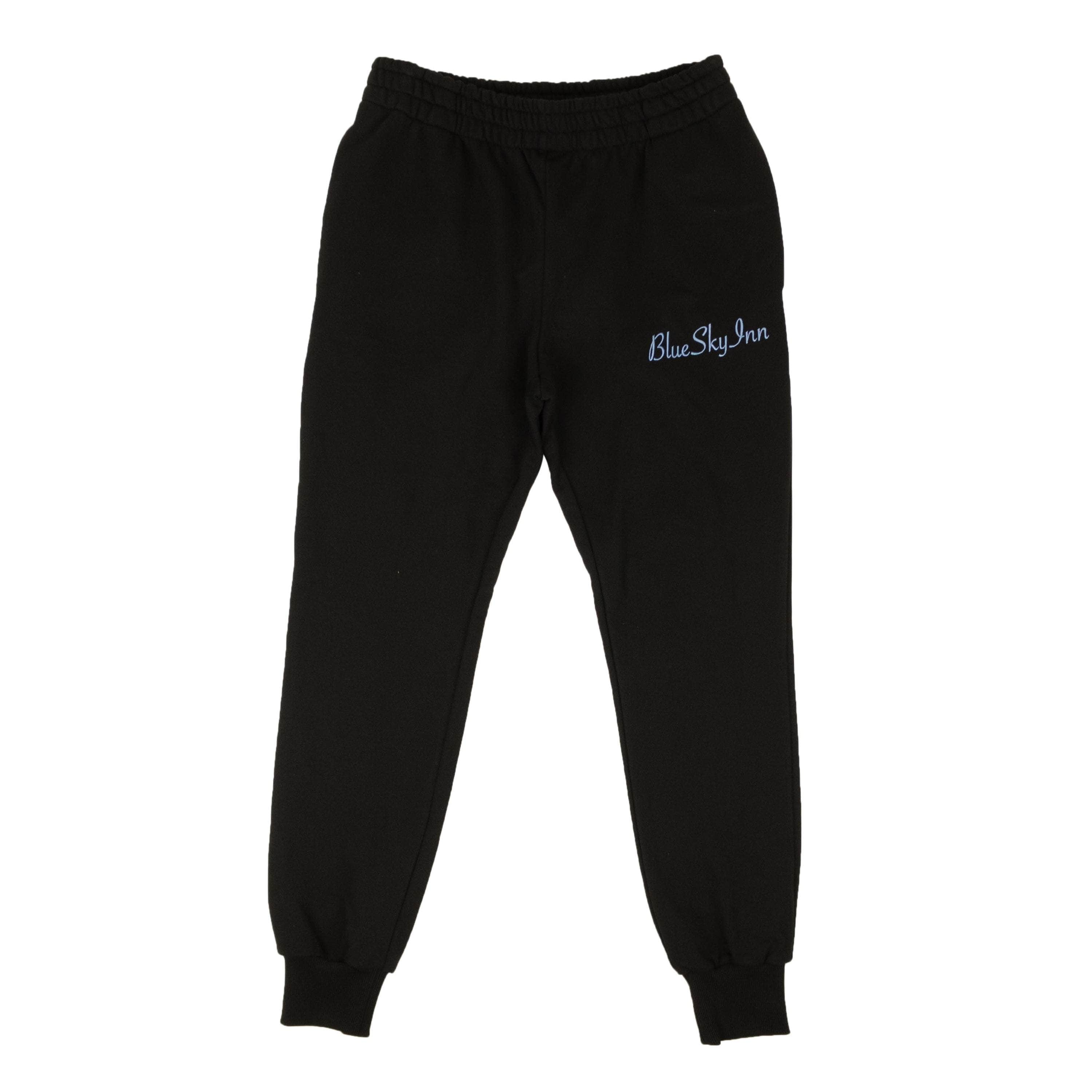 Blue Sky Inn BSI-XBTM-0013/M NWT BLUE SKY INN Black Embroidered Logo Sweatpants Size M $235 BSI-XBTM-0013/M