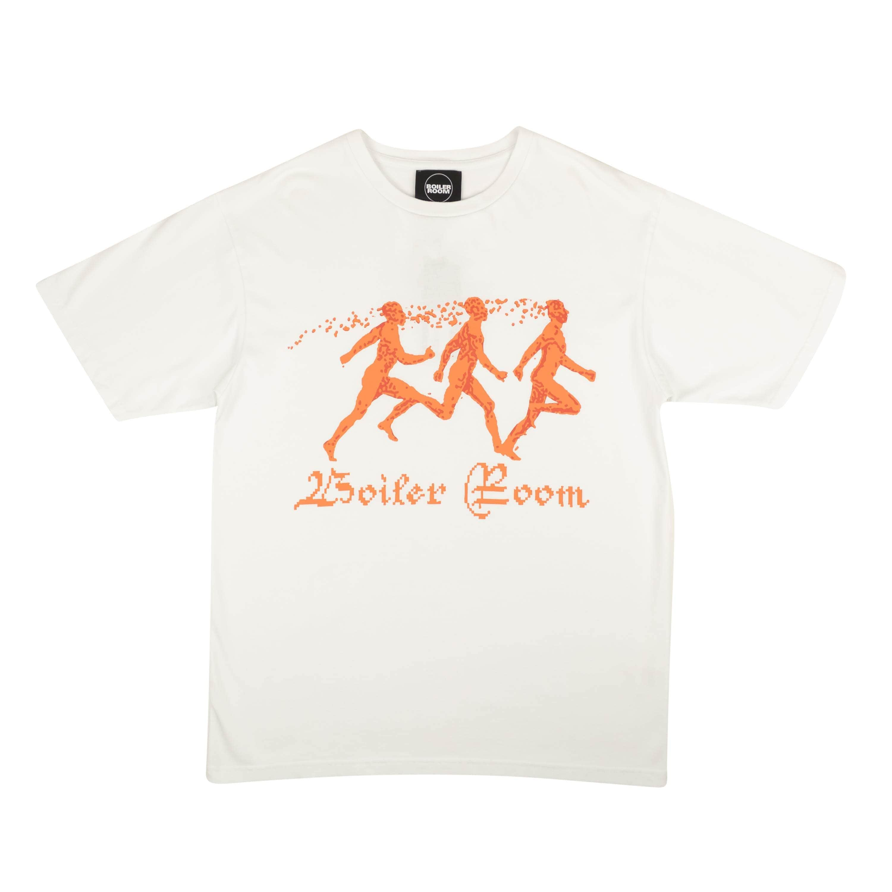 BOILER ROOM 95-BRM-1012/M NWT BOILER ROOM White Rrunners Short Sleeve T-Shirt Size M $75 95-BRM-1012/M