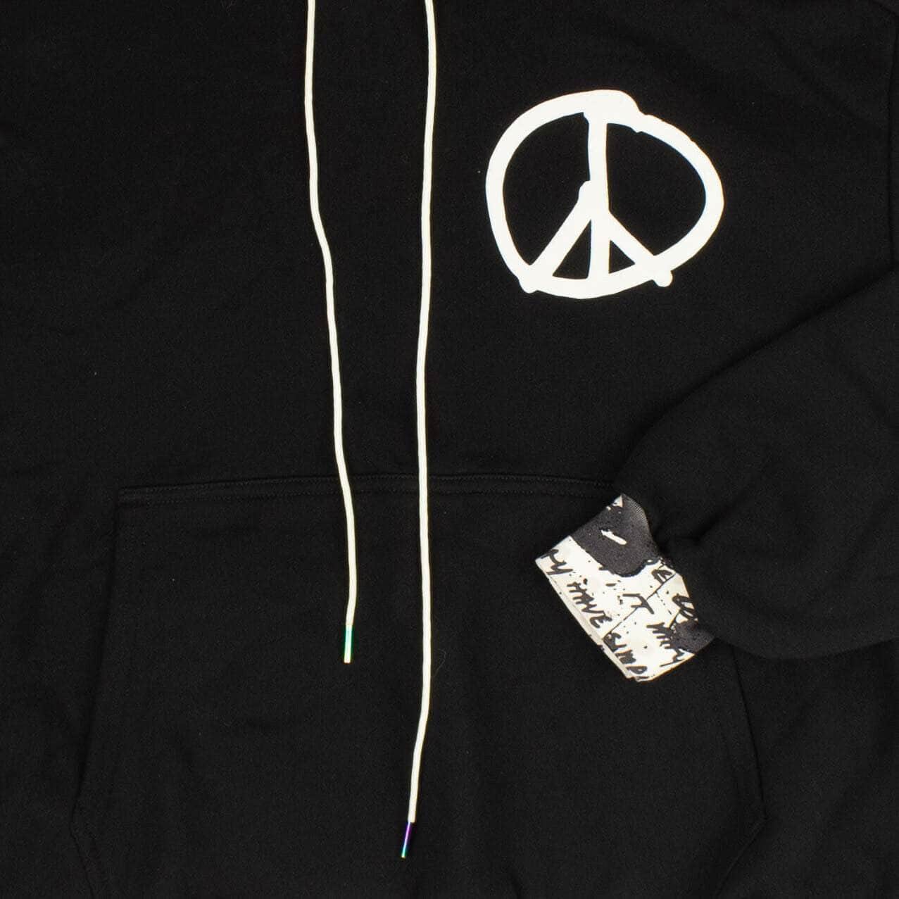 Bossi 250-500, bossi, channelenable-all, chicmi, couponcollection, gender-mens, main-clothing, size-l, size-s Black White Peace Sign Hoodie