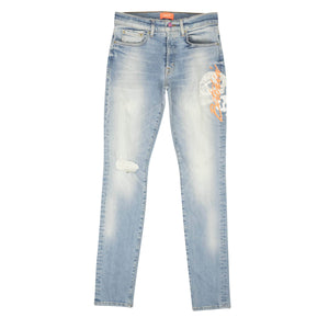 Bossi 500-750, bossi, channelenable-all, chicmi, couponcollection, gender-mens, main-clothing, mens-shoes, mens-slim-fit-jeans, size-30, size-33, size-34, size-36 Blue Cotton Embroidered Logo Slim-Fit Jeans