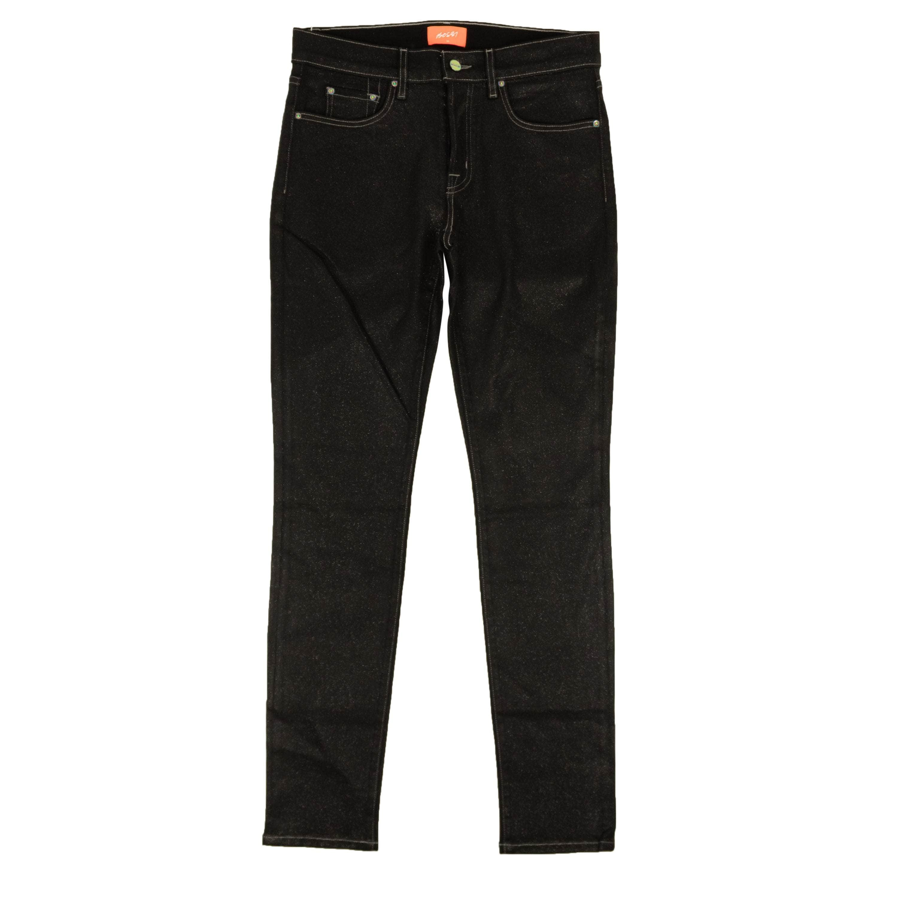 Bossi BOS-XJNS-0002/30 NWT BOSSI Black Cotton Glitter Design Slim Fit Jeans Size 30/40 $700 BOS-XJNS-0002/30