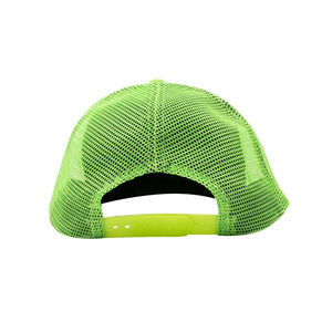 Bossi bossi, channelenable-all, chicmi, couponcollection, gender-mens, main-accessories, mens-shoes, size-os, under-250 OS Neon Green Polyester Logo Print Trucker Hat BOS-XACC-0004/OS BOS-XACC-0004/OS