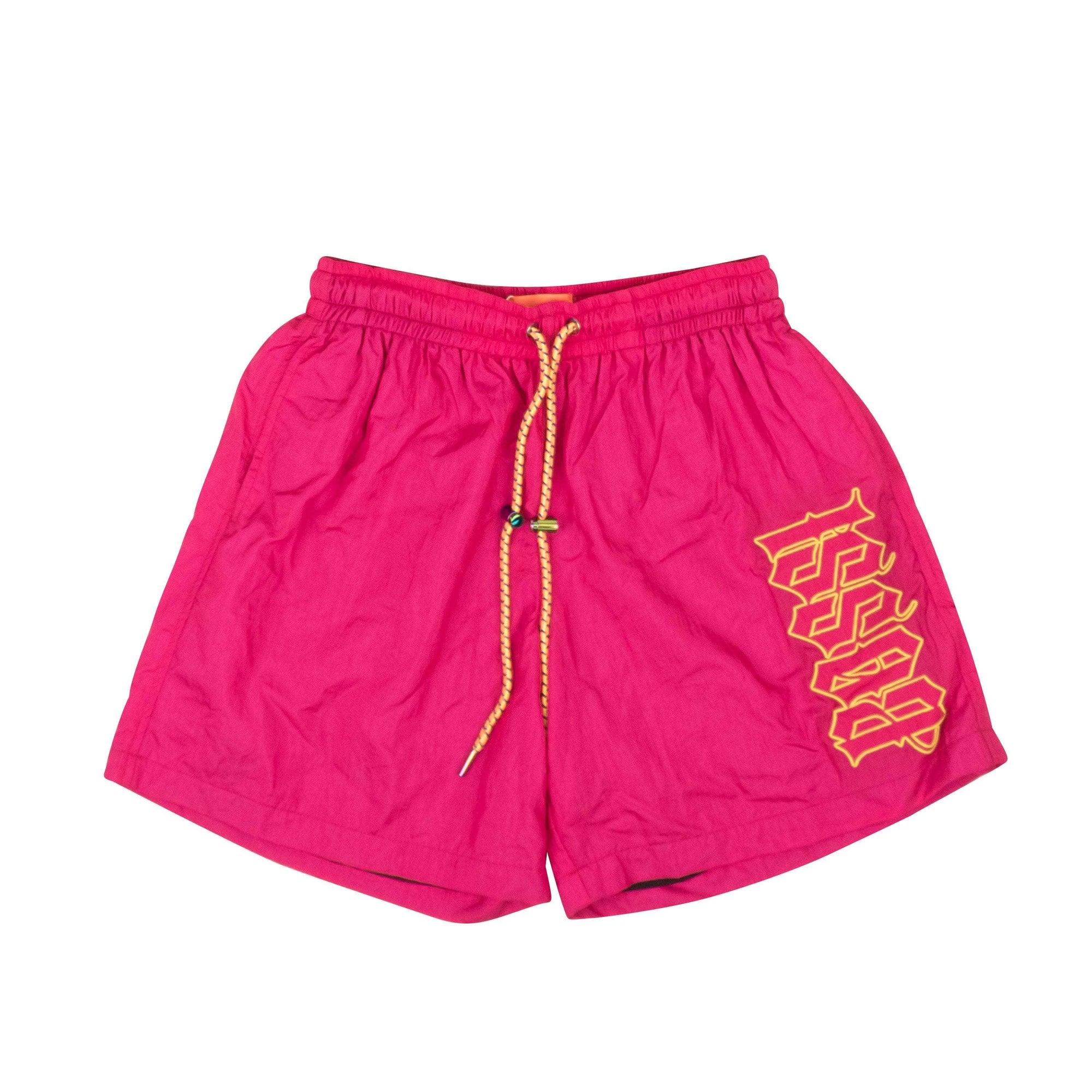 Bossi bossi, channelenable-all, chicmi, couponcollection, gender-mens, main-clothing, mens-shoes, size-s, size-xl, under-250 Fuschia Nylon Logo Print Outline Shorts