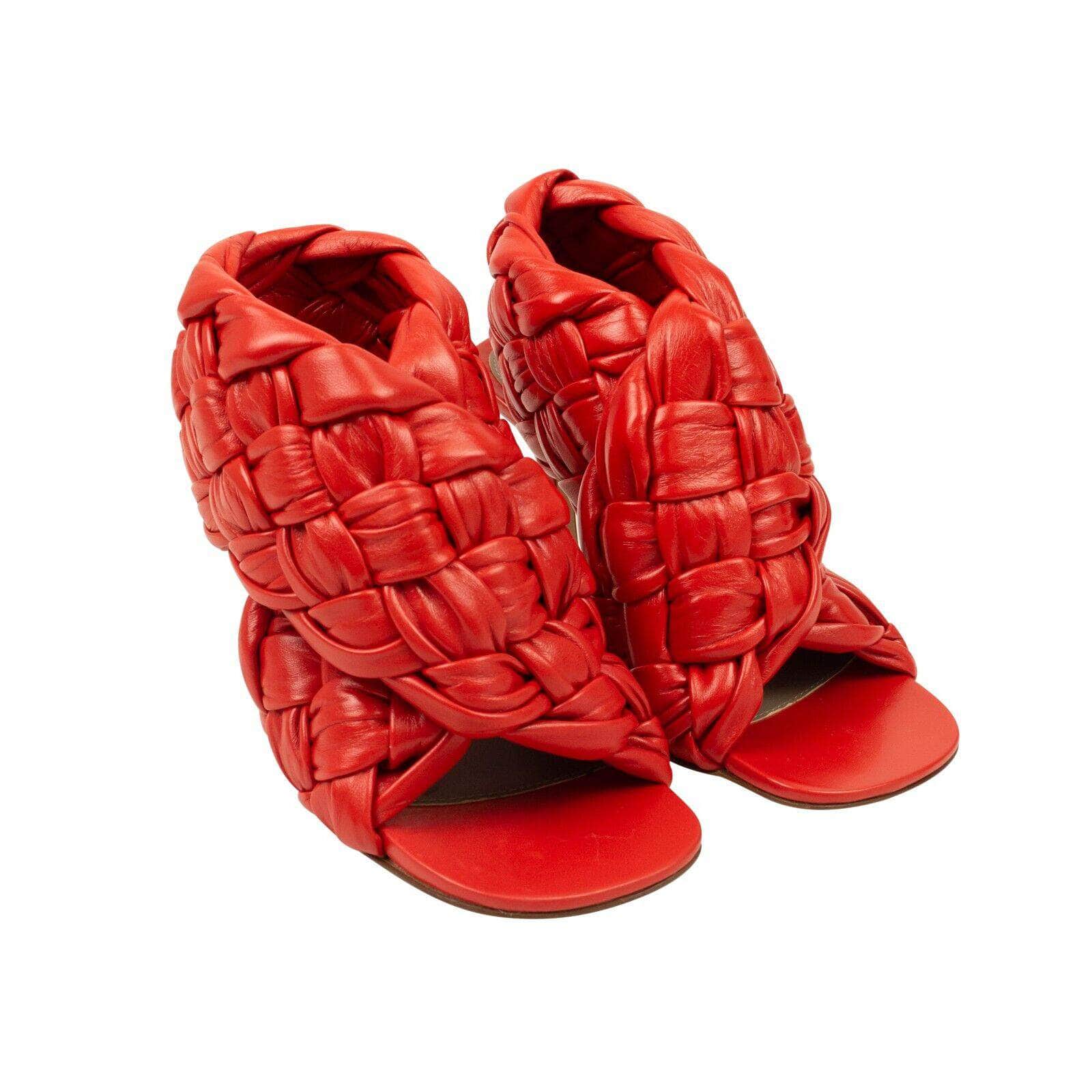 Bottega Veneta 1000-2000, bvc1, channelenable-all, chicmi, couponcollection, gender-womens, main-shoes, size-37, size-37-5, womens-pumps-heels Red Leather The Board Heeled Sandals