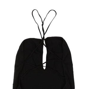 Bottega Veneta 1000-2000, couponcollection, gender-womens, main-clothing, size-l, size-m, size-s, size-xs, womens-bodysuits Black Knit V-Neck Bodysuit Swimsuit