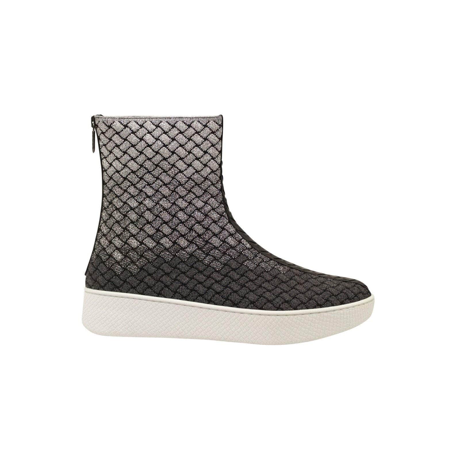 Bottega Veneta 250-500, 750-1000, channelenable-all, chicmi, couponcollection, gender-womens, main-shoes, size-35, size-40, size-40-5 Silver Intecciato Metallic Sneaker Boots