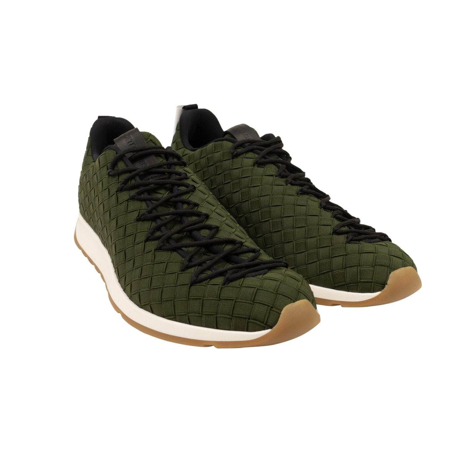 Bottega Veneta 250-500, channelenable-all, chicmi, couponcollection, gender-mens, main-shoes, mens-shoes, shop375, size-39, size-39-5, size-40, size-40-5, size-42-5 Khaki Green Intrecciato Athletic Sneakers