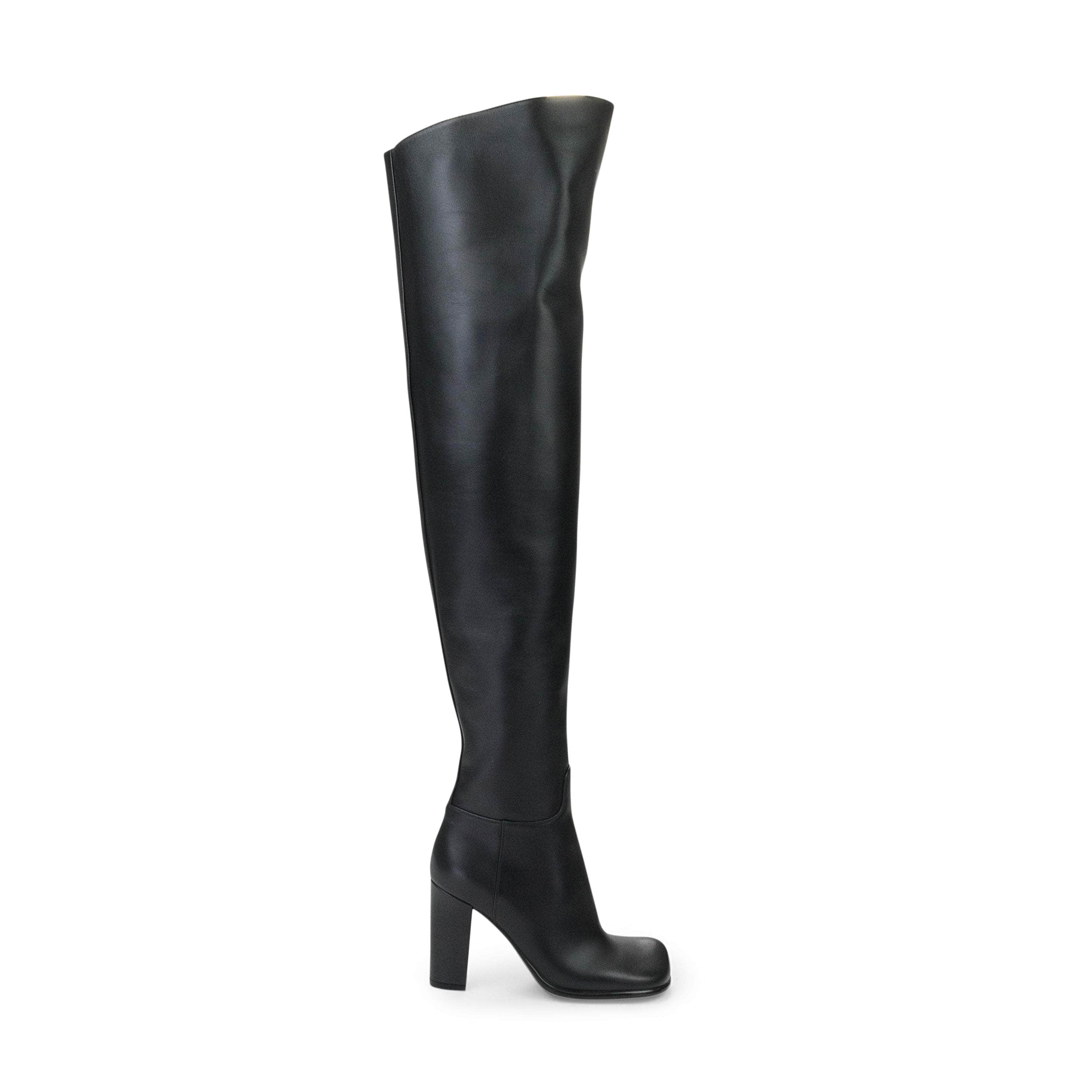 Bottega Veneta 95-BTV-2017/35.5 NIB BOTTEGA VENETA Black Leather Storm Over The Knee Boots Size 5.5/35.5 $2150 95-BTV-2017/35.5