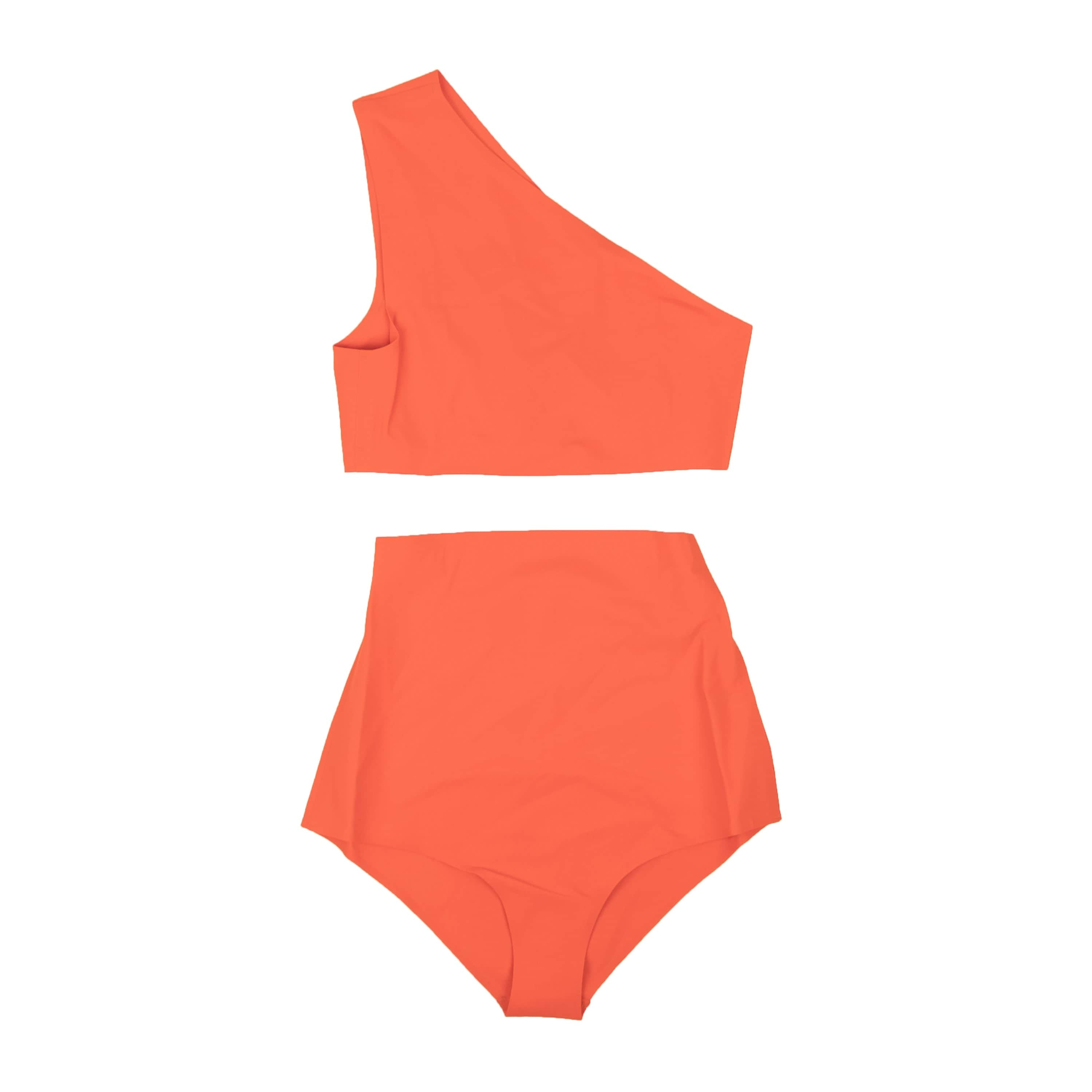 Bottega Veneta BTV-XACC-0025/36 NWT BOTTEGA VENETA Orange One Shoulder Bikini Swim Suit Size 36 $440 BTV-XACC-0025/36