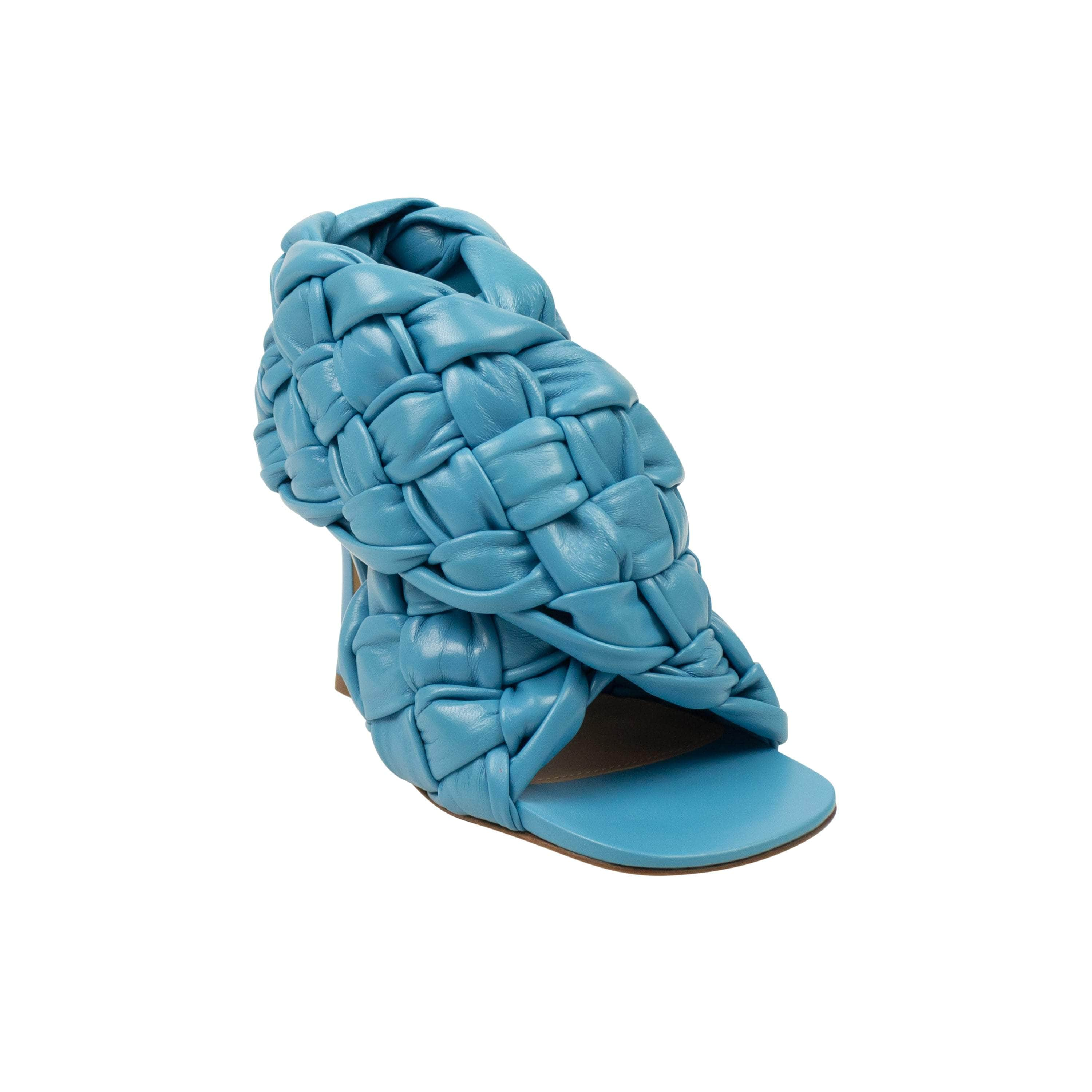 Bottega Veneta BTV-XFTW-0010/36.5 NWT BOTTEGA VENETA Sky Blue Leather The Board Heeled Sandals Size 6.5/36.5 $1530 BTV-XFTW-0010/36.5