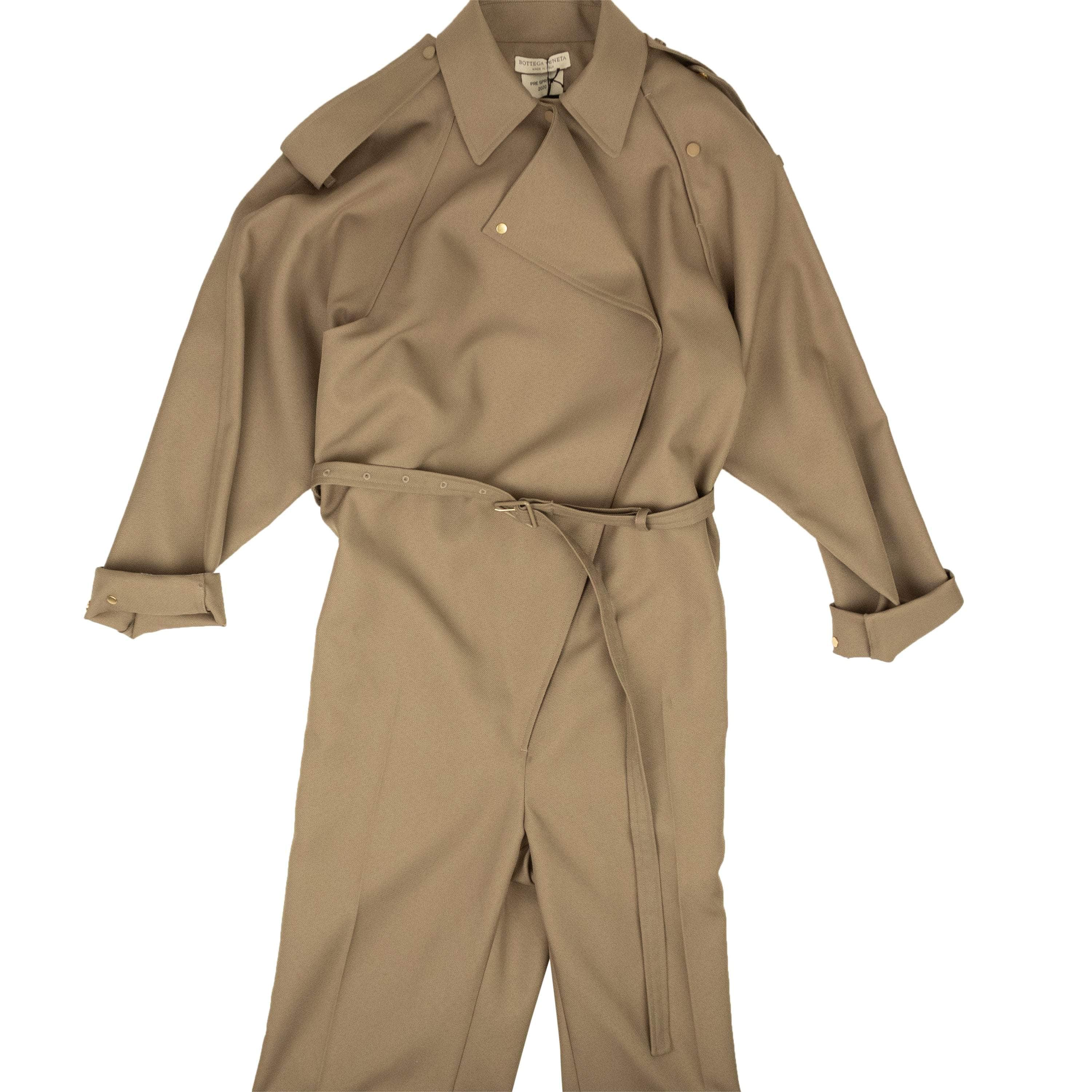 Bottega Veneta BTV-XTPS-0055/38 NWT BOTTEGA VENETA Dark Sand Jumpsuit Size 2/38 $3000 BTV-XTPS-0055/38