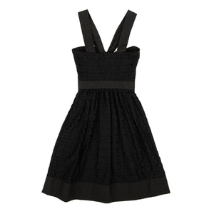 BOUTIQUE MOSCHINO Black Sweetheart Lace V-Strap Dress