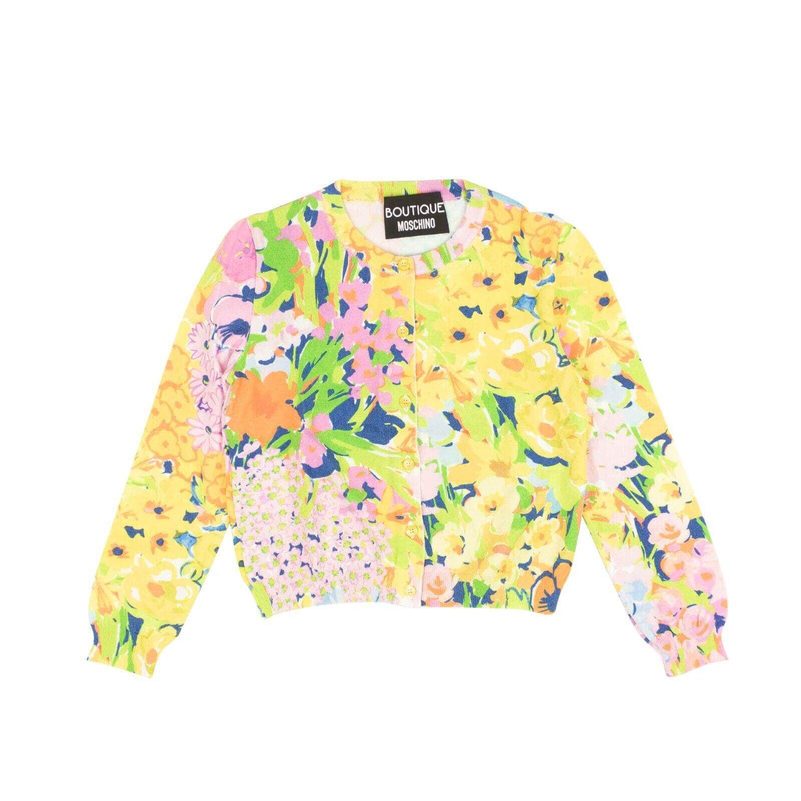 BOUTIQUE MOSCHINO boutique-moschino, channelenable-all, chicmi, couponcollection, gender-womens, main-clothing, size-36, size-38, size-40, under-250, womens-cardigans Multi Floral Print Cardigan