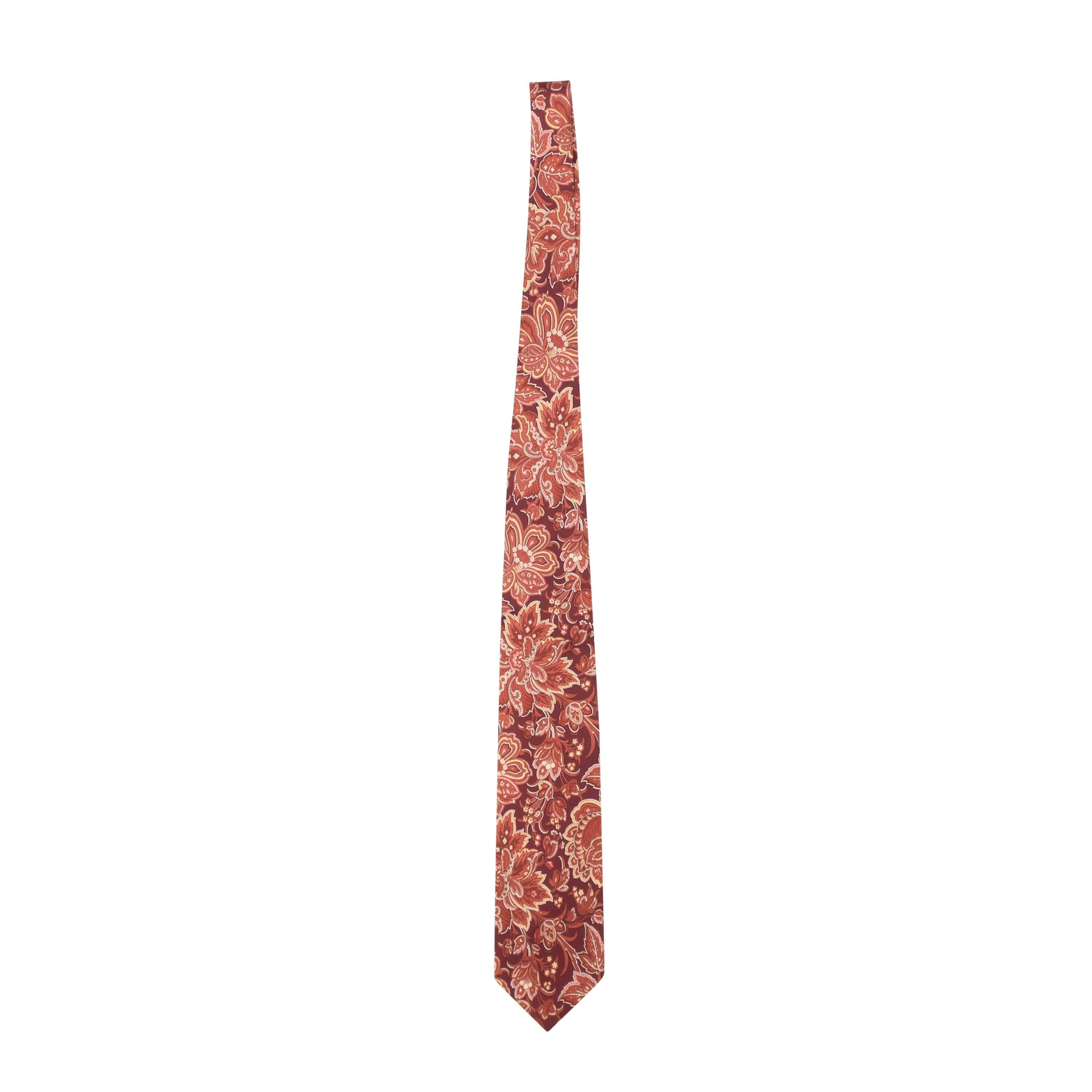 Brioni 95-BNI-3001/OS NEW BRIONI Red Silk Handmade Paisley Tie Size OS $225 95-BNI-3001/OS