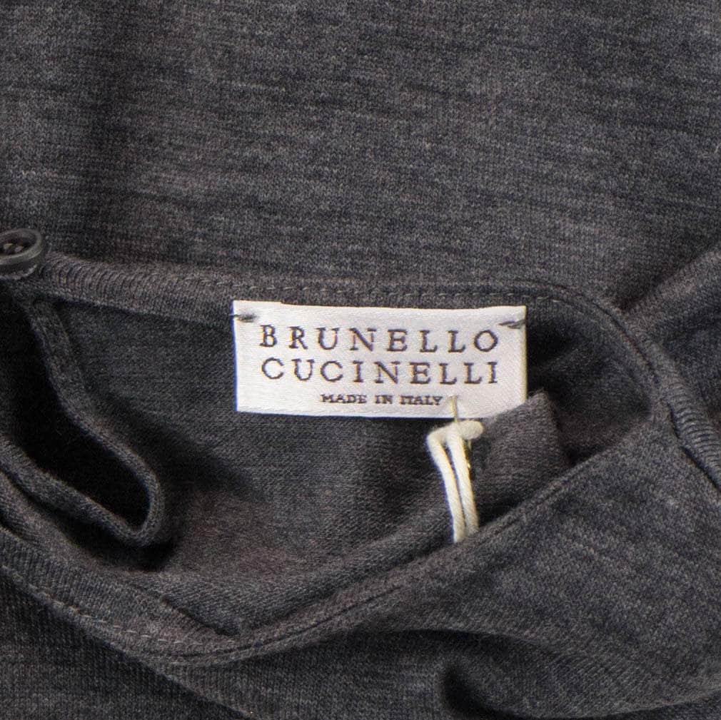 Brunello Cucinelli 500-750, brunello-cucinelli, channelenable-all, chicmi, couponcollection, gender-womens, main-clothing, size-6, womens-blouses 6 Woman's Gray Wool Blend Blouse Shirt Top JF1-R22-14/6 JF1-R22-14/6