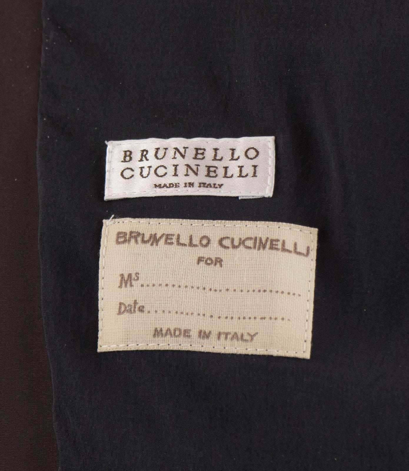 Brunello Cucinelli 500-750, brunello-cucinelli, channelenable-all, chicmi, couponcollection, gender-womens, main-clothing, size-6, womens-trench-coats 6 Brown Silk Blend Full Length Trench Coat JF1-R6-15/6 JF1-R6-15/6