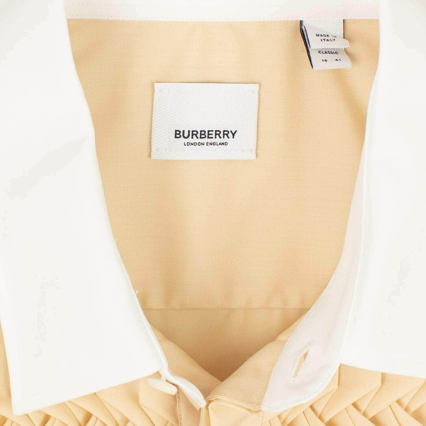 Burberry 1000-2000, burberry, channelenable-all, chicmi, couponcollection, gender-mens, main-clothing, size-38, size-39, size-40, size-41 41 Tan Buttermilk Collar Shirt 95-BRB-1015/41 95-BRB-1015/41