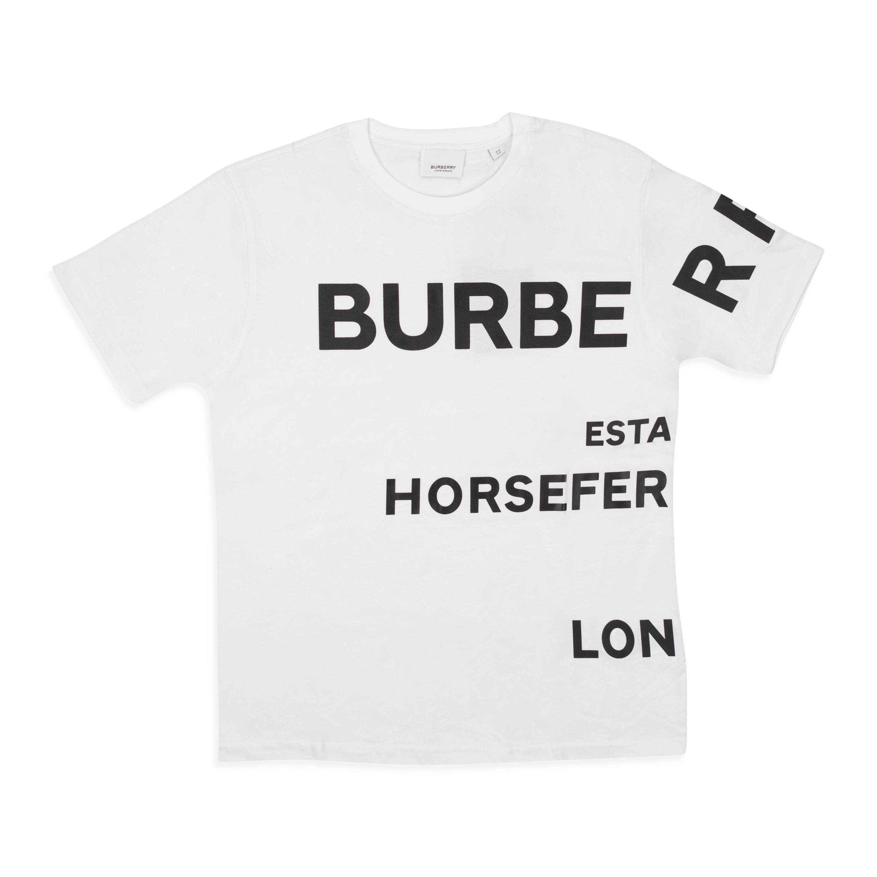 Burberry BRB-XTSH-0009/XS NWT Burberry White Oversized Logo T-Shirt  Size XS $510 BRB-XTSH-0009/XS