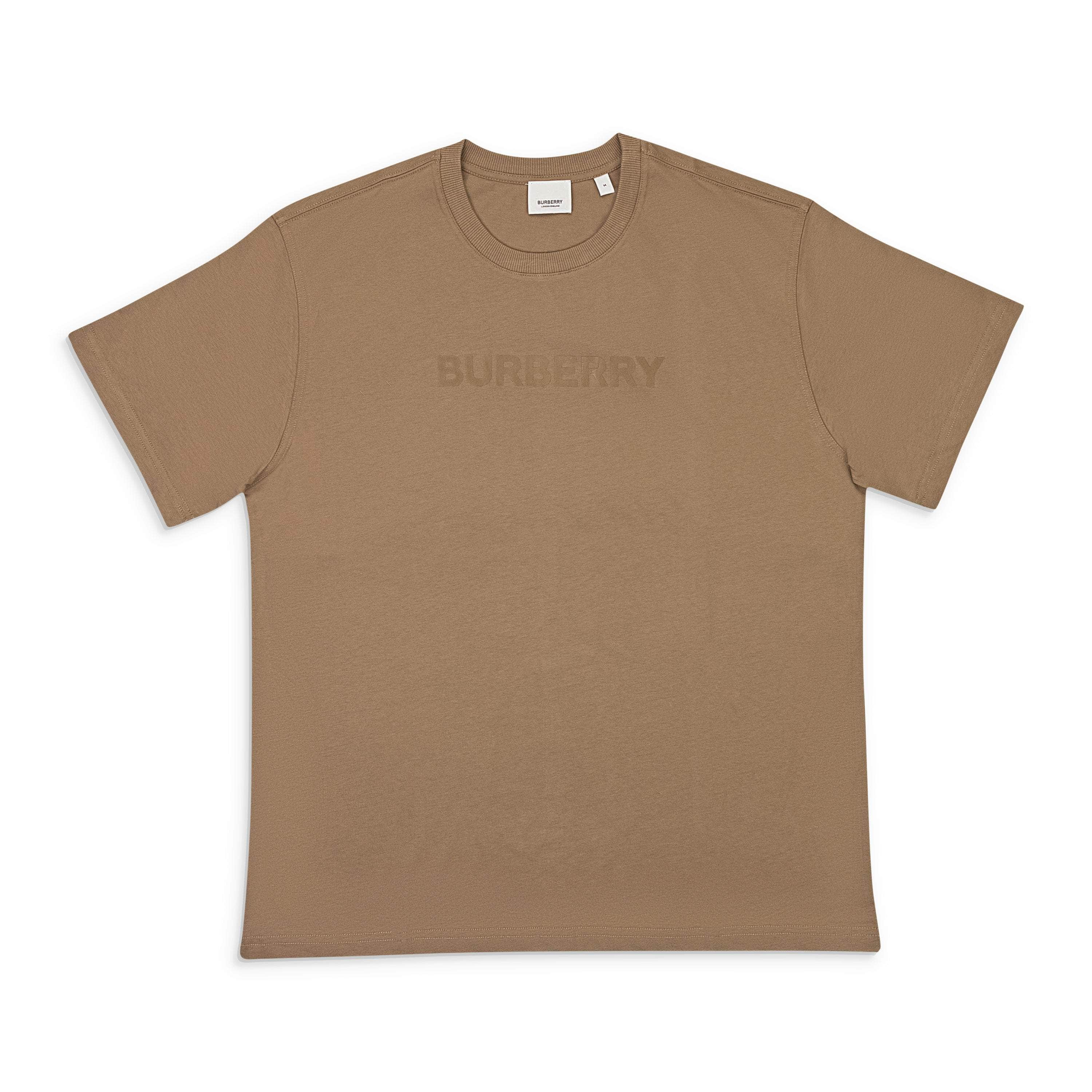 Burberry BRB-XTSH-0015/S NWT Burberry Camel Brown Chest Logo T-Shirt Size S $510 BRB-XTSH-0015/S