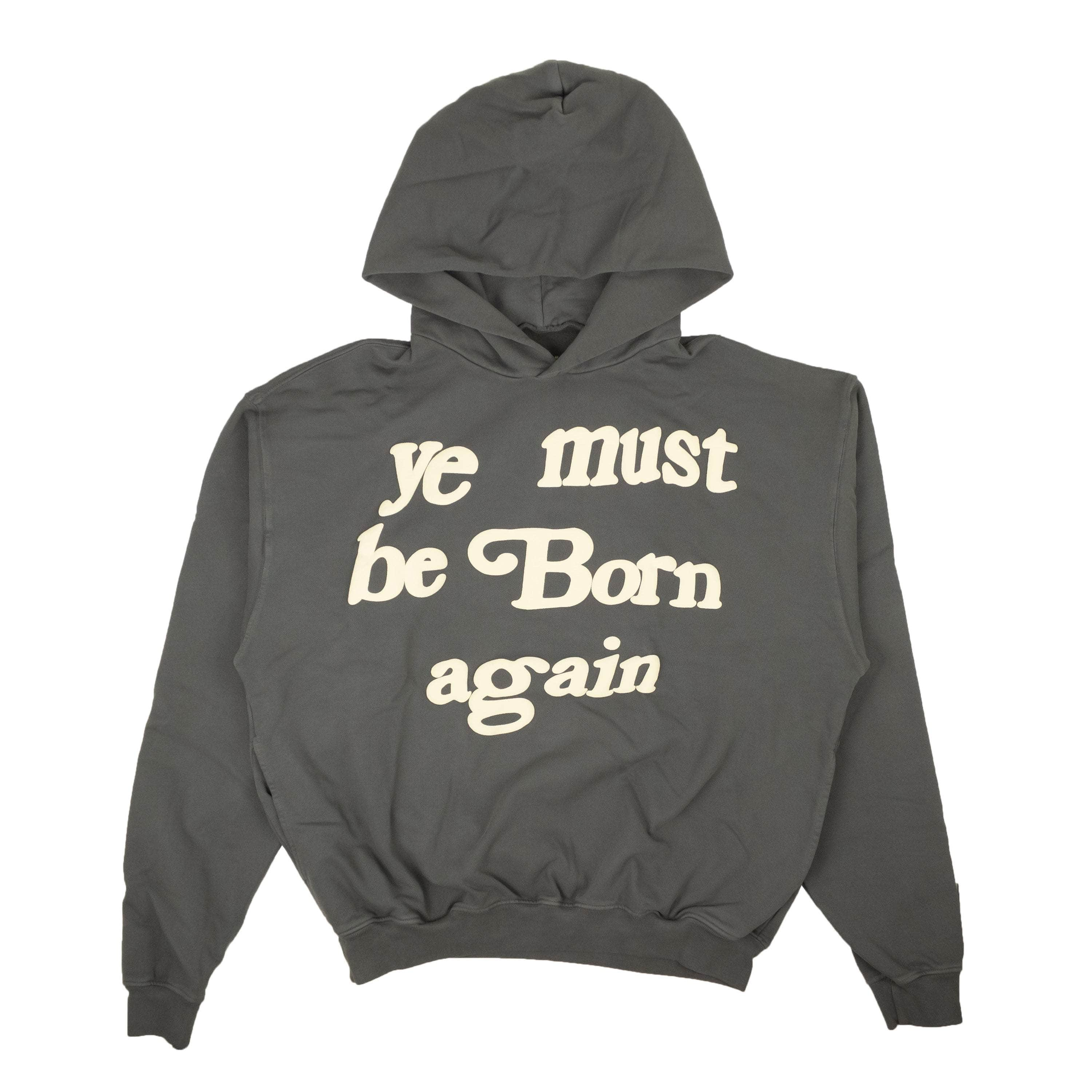 Cactus Plant Flea Market CFM-XHDS-0002/L NWT CACTUS PLANT FLEA MARKET Grey Ye Must Be Born Again Hoodie Size L CFM-XHDS-0002/L