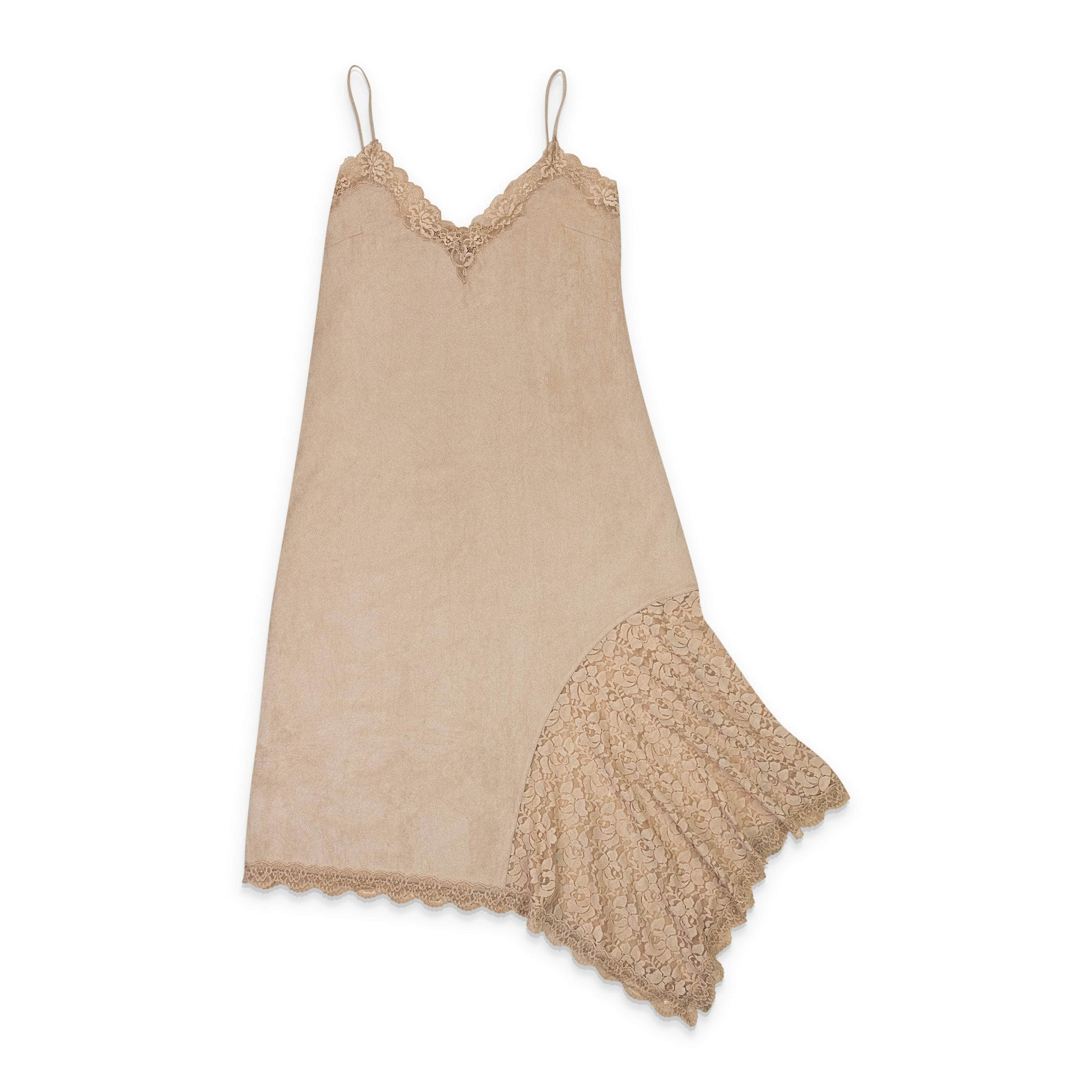 Callipygian 95-CPN-0026/L NWT CALLIPYGIAN BEIGE CALLIPYGIAN FAUX SUEDE SLIP DRESS SIZE L $250 95-CPN-0026/L