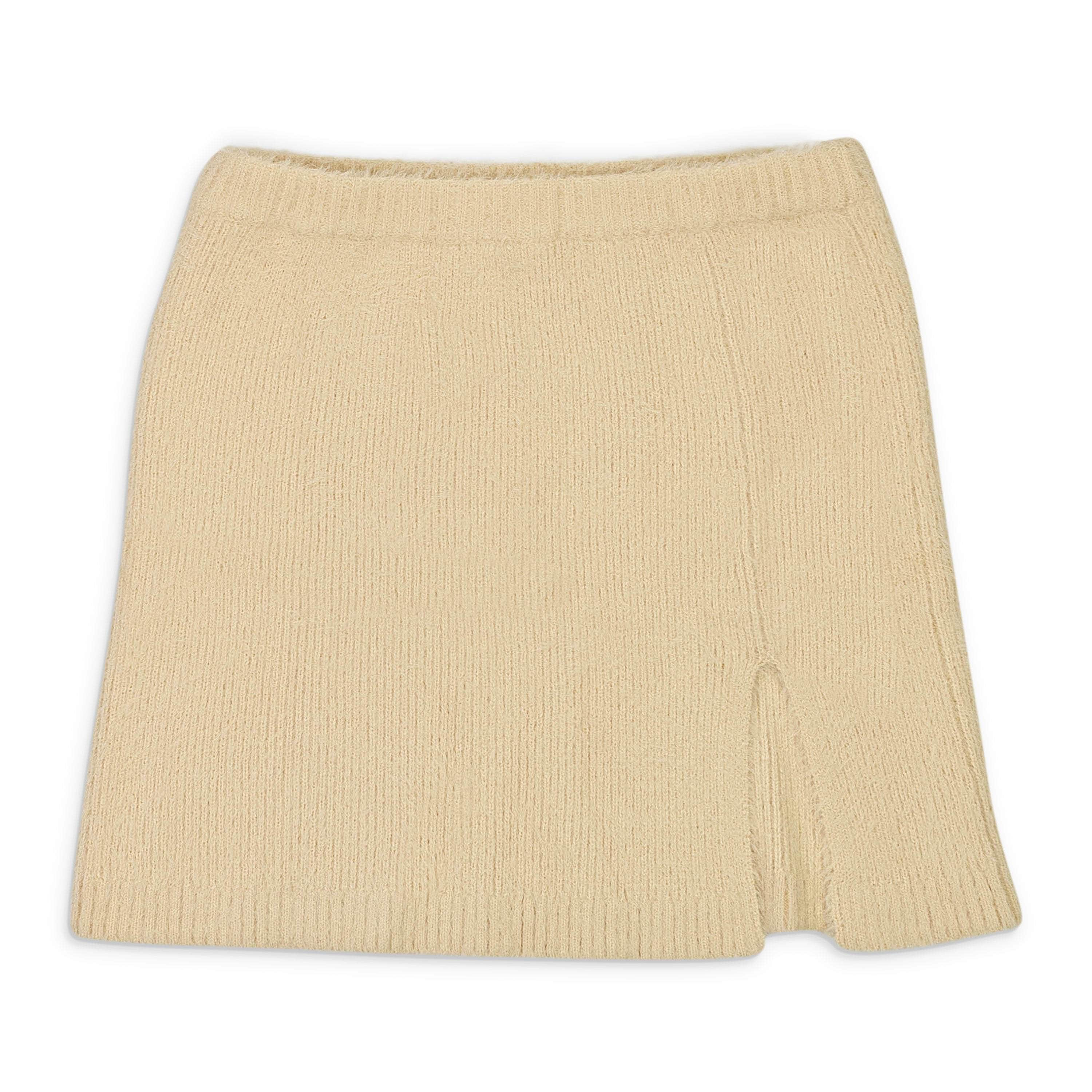 Callipygian 95-CPN-0031/M NWT CALLIPYGIAN BEIGE FURRY MINI SKIRT SIZE M $150 95-CPN-0031/M