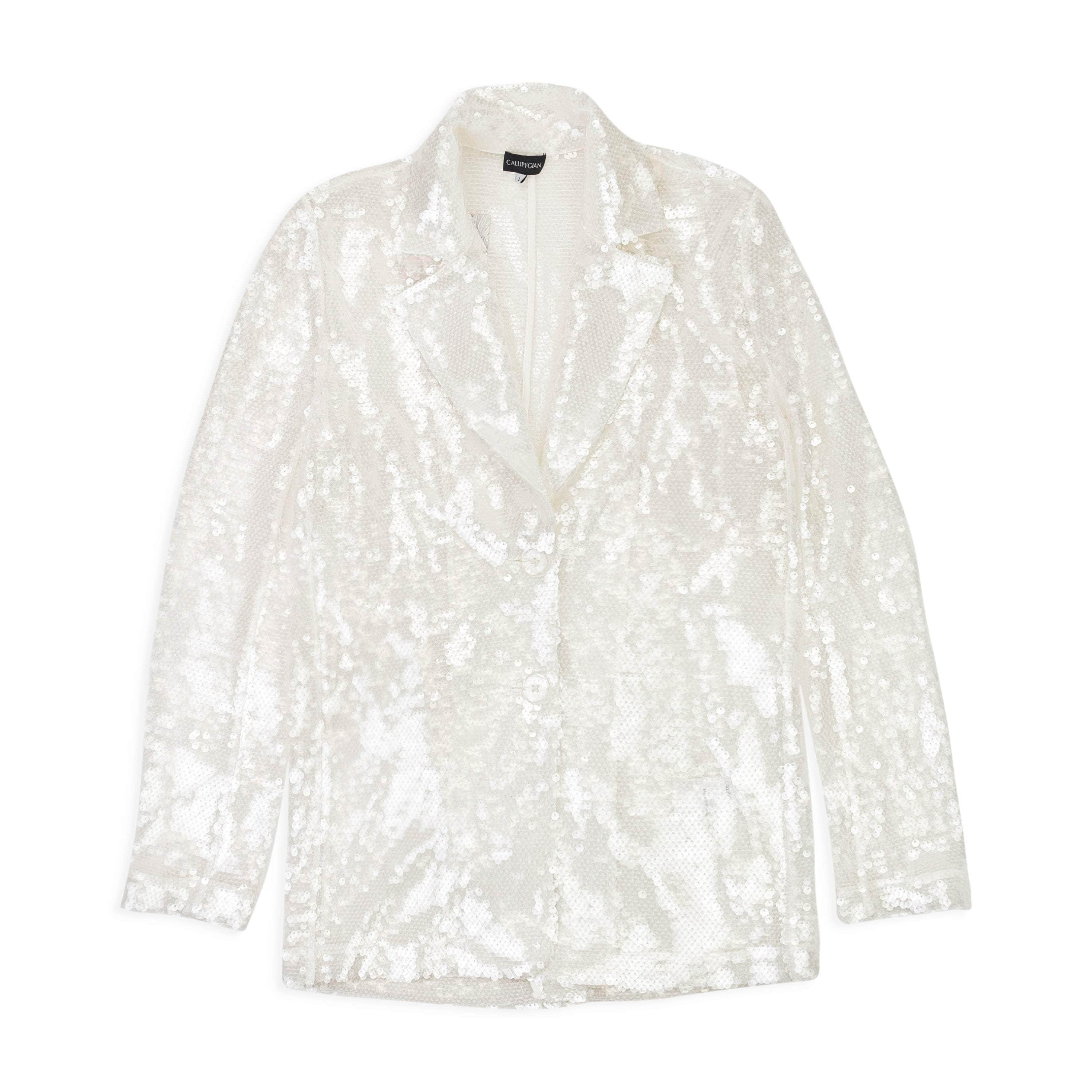 Callipygian 95-CPN-0032/2 NWT CALLIPYGIAN CLEAR CALLIPYGIAN SEQUIN BLAZER SIZE 2 $395 95-CPN-0032/2