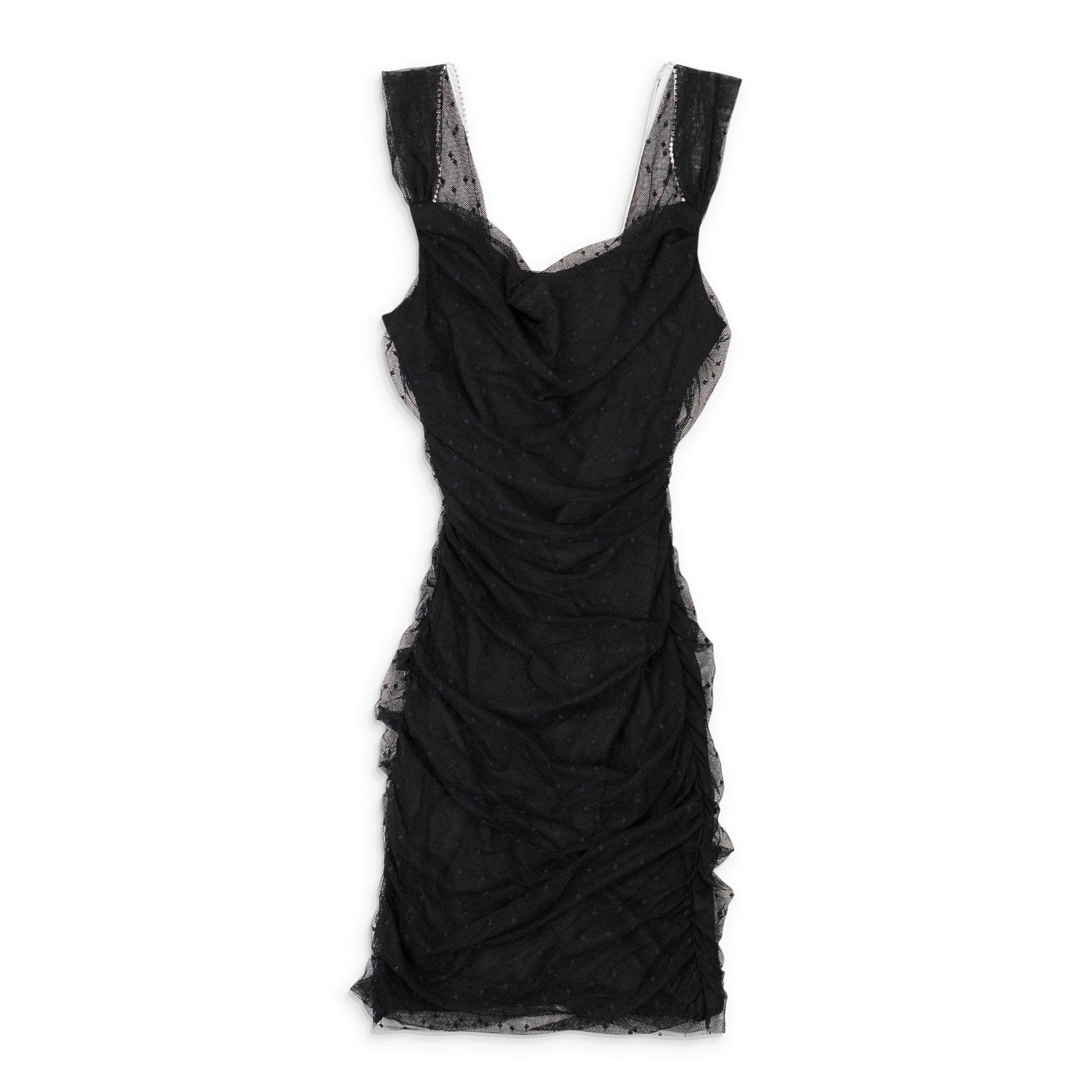 Callipygian 95-CPN-0045/2 NWT CALLIPYGIAN BLACK CALLIPYGIAN POINT D'ESPRIT DRESS SIZE 2 $225 95-CPN-0045/2