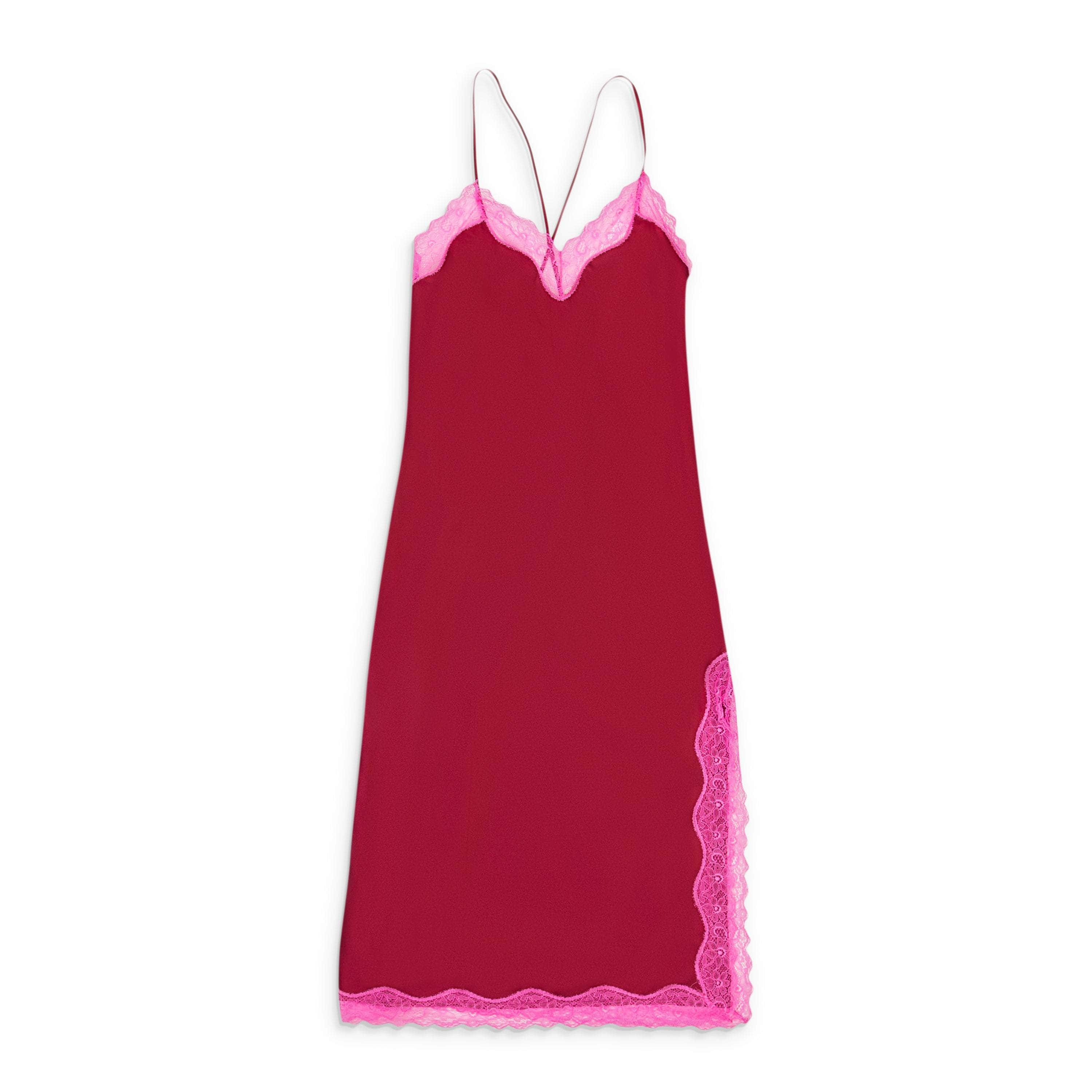 Callipygian 95-CPN-0061/2 95-CPN-0061/2 291285 RED W NEON PINK CALLIPYGIAN NEON LACE DRESS Size 2 95-CPN-0061/2