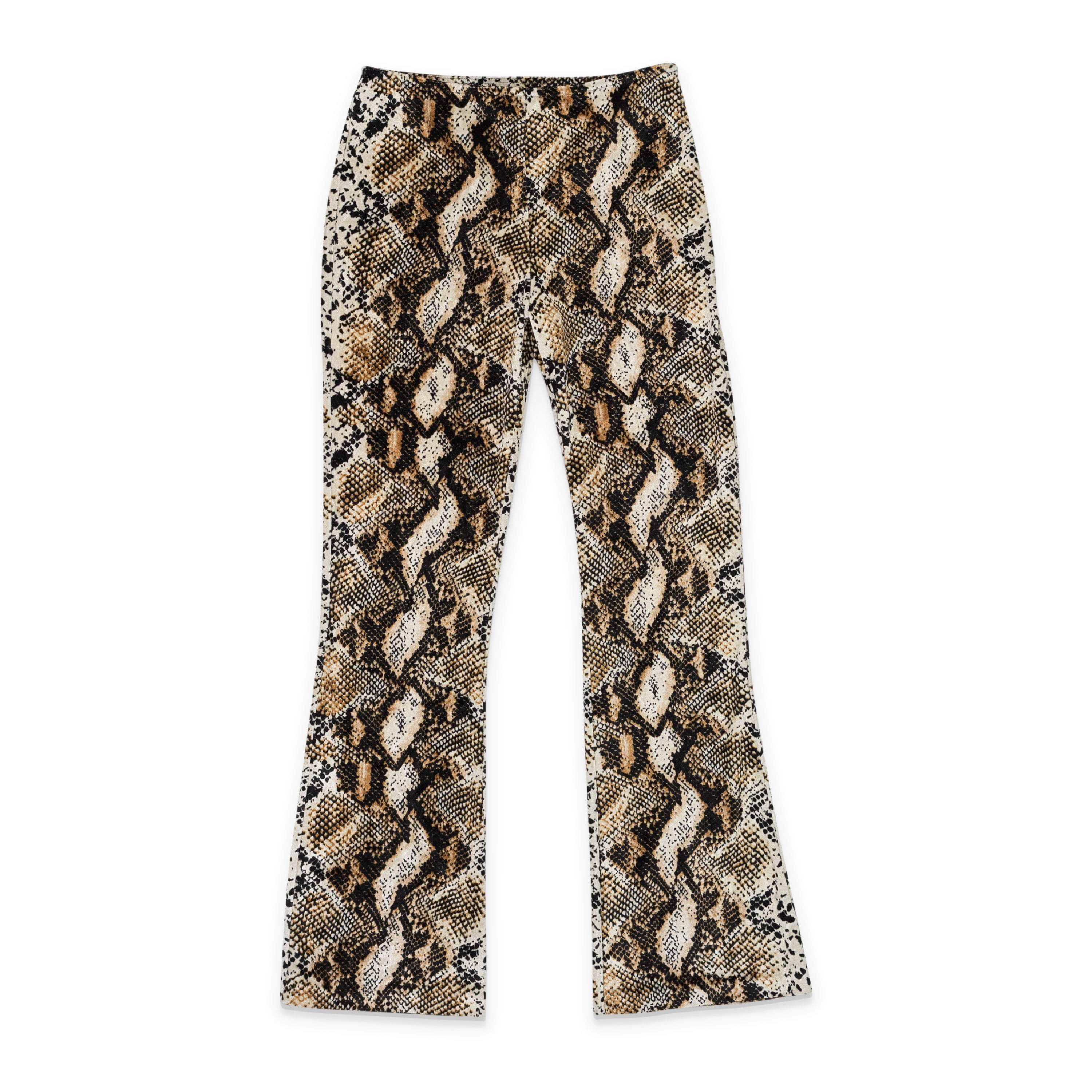 Callipygian 95-CPN-1005/0 NWT CALLIPYGIAN BROWN SNAKE KICK PANT SIZE 0 $195 95-CPN-1005/0