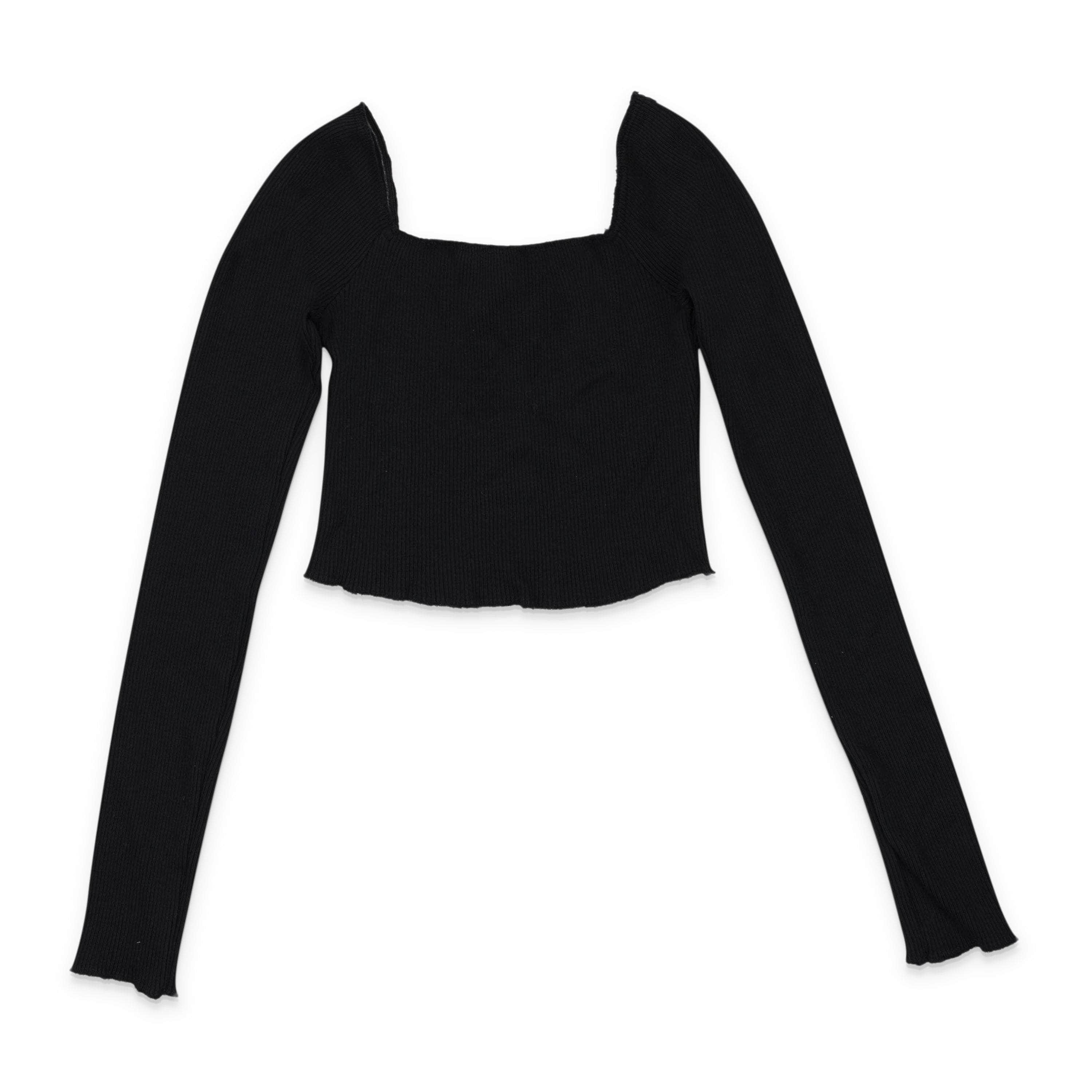 Callipygian 95-CPN-1018/L NWT CALLIPYGIAN BLACK SQUARE NECK CROP TOP SIZE L $110 95-CPN-1018/L