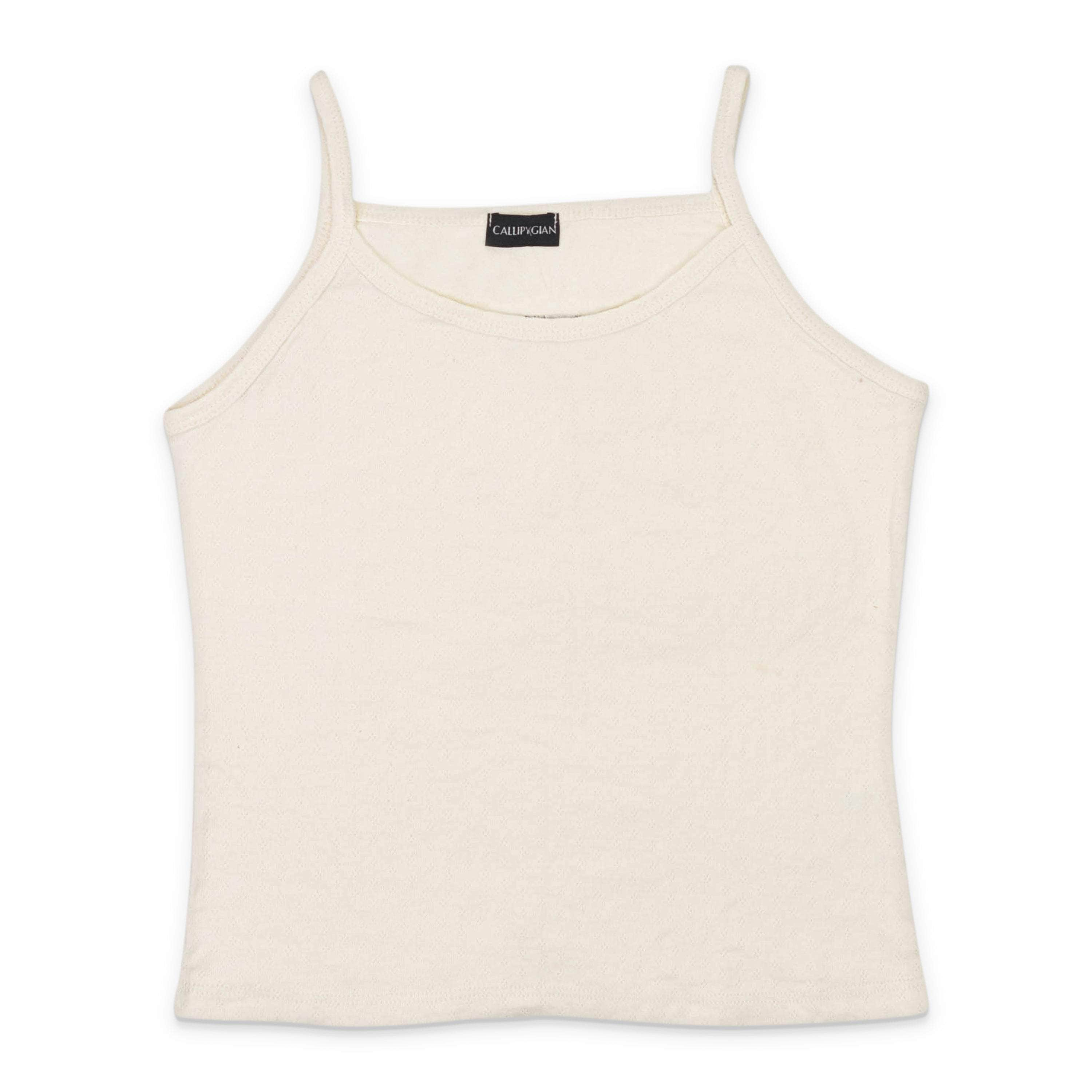 Callipygian 95-CPN-1019/M NWT CALLIPYGIAN CREAM POINTELLE TANK SIZE M $75 95-CPN-1019/M