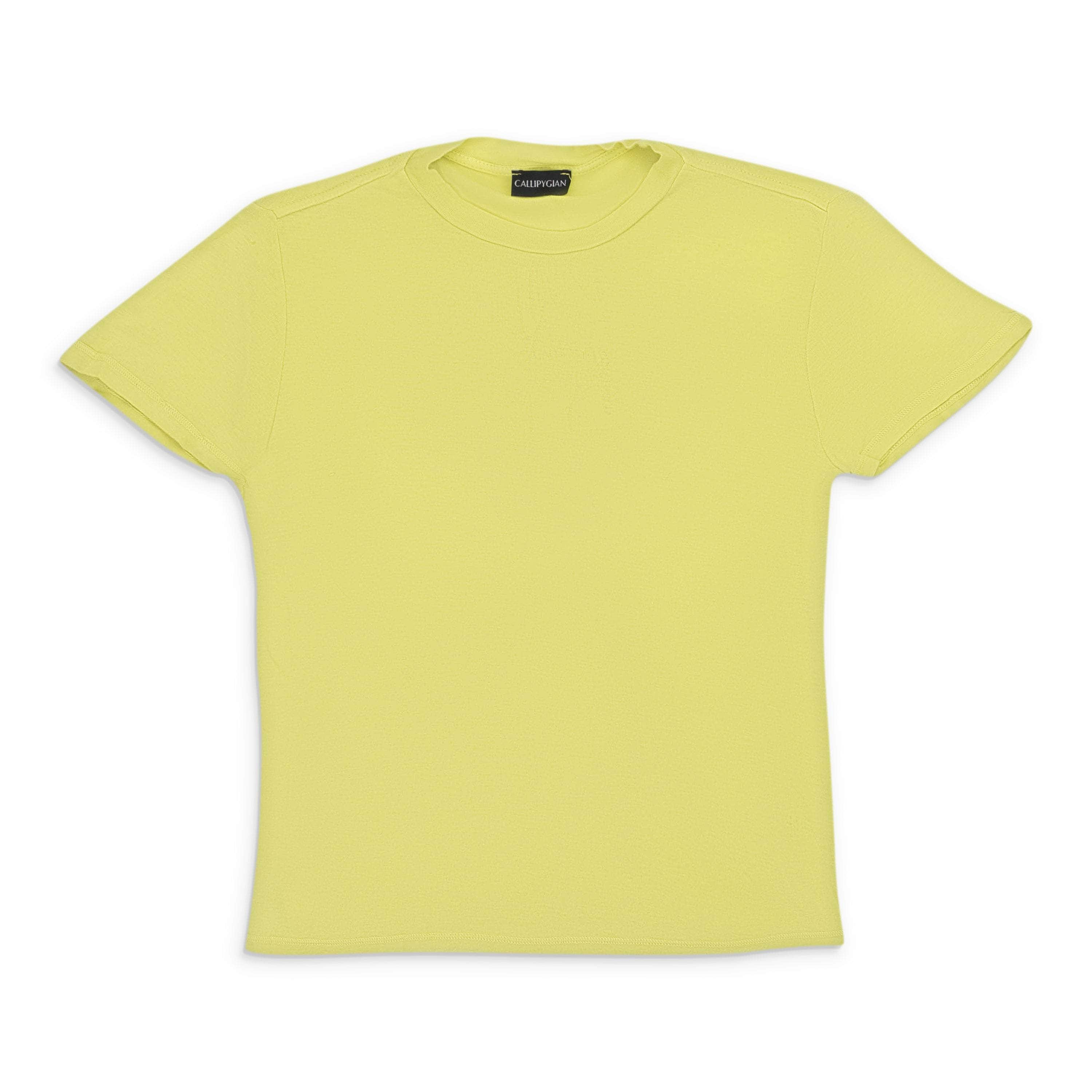 Callipygian 95-CPN-1021/L 95-CPN-1021/L VT901281C YELLOW Callipygian CREWNECK T-SHIRT Size L 95-CPN-1021/L