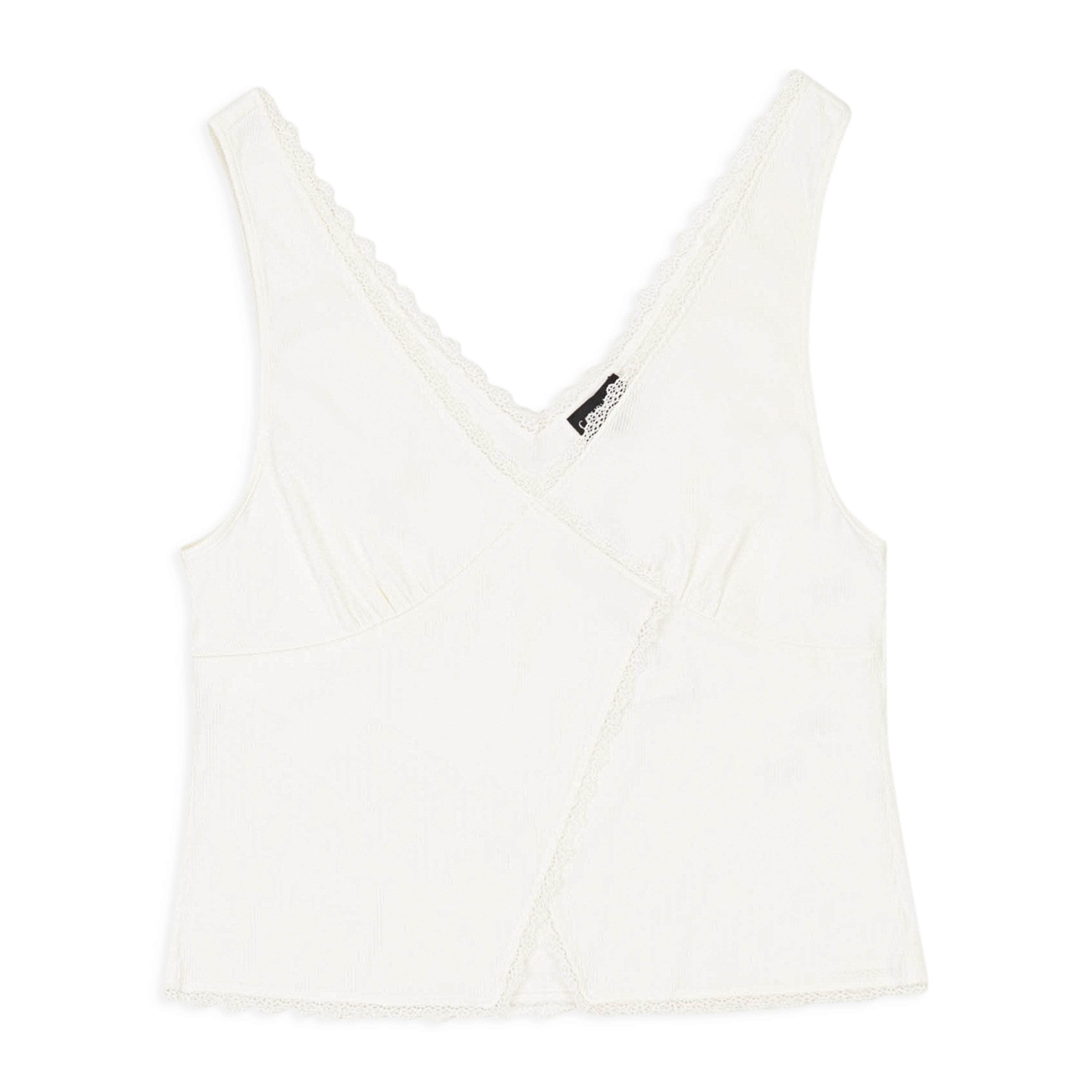 Callipygian 95-CPN-1028/M 95-CPN-1028/M F19KAIP12053 WHITE CALLIPYGIAN RIB CUTAWAY TANK Size M 95-CPN-1028/M