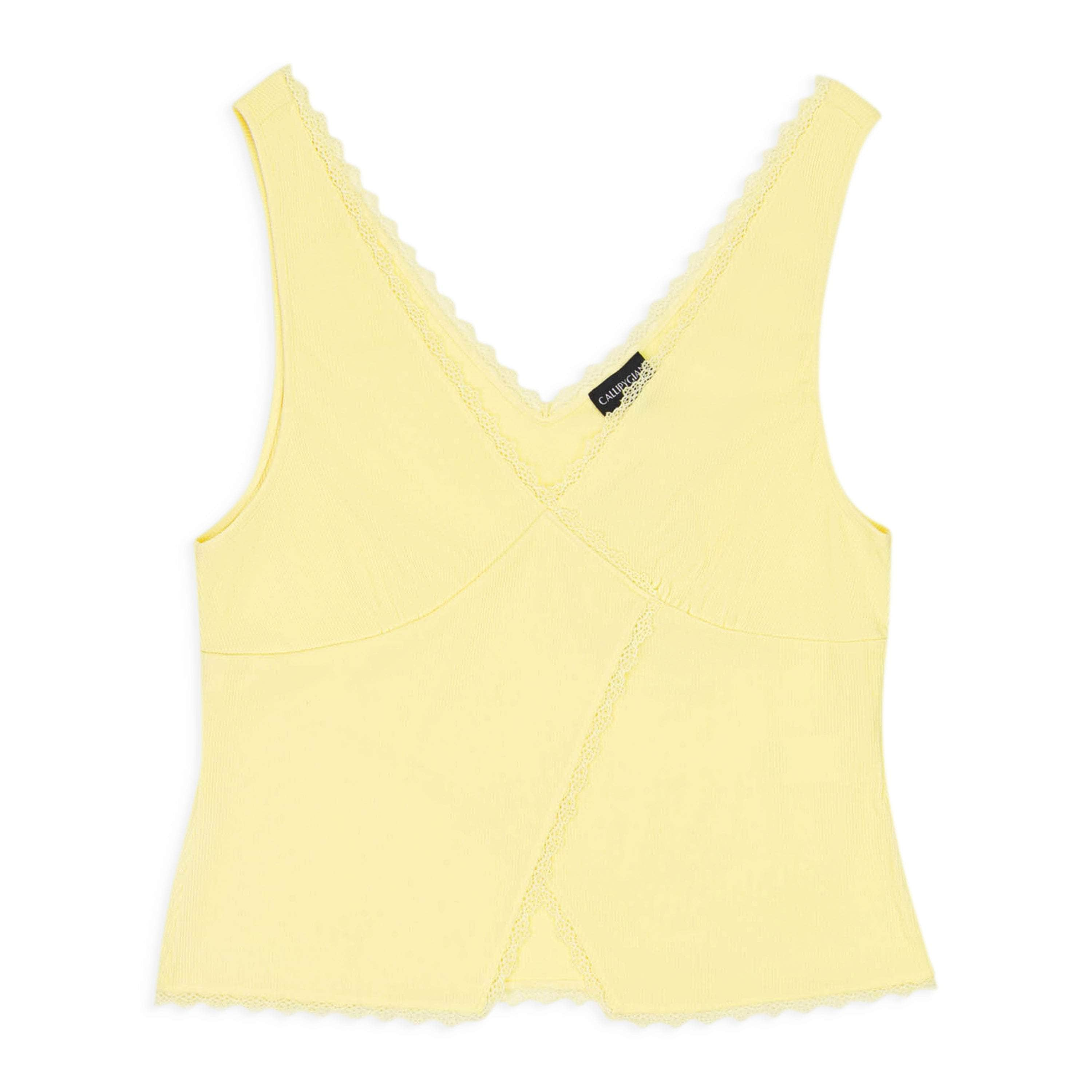 Callipygian 95-CPN-1029/L 95-CPN-1029/L F19KAIP12053_YELLOW YELLOW CALLIPYGIAN RIB CUTAWAY TANK Size L 95-CPN-1029/L