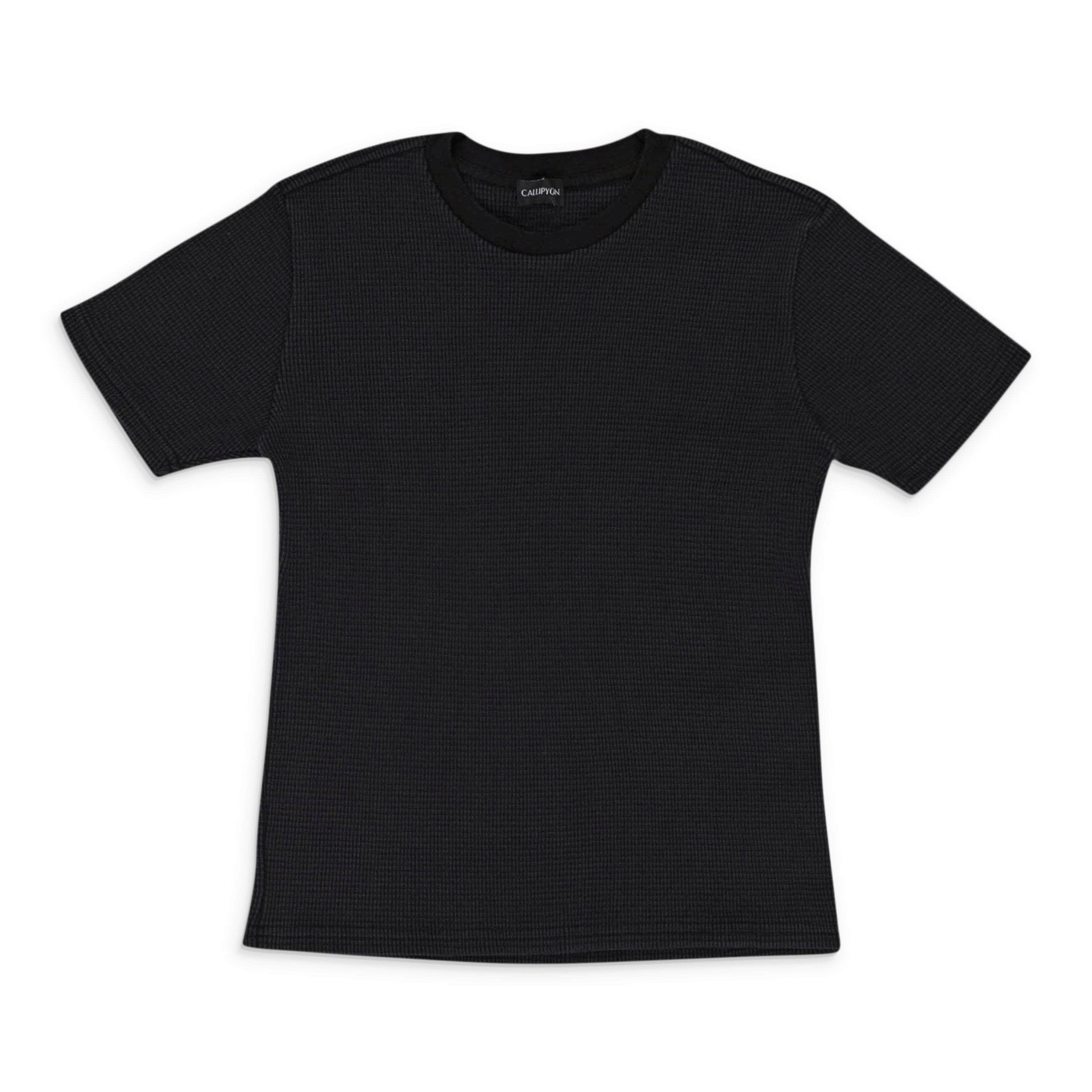 Callipygian 95-CPN-1037/L 95-CPN-1037/L P12058_B BLACK CALLIPYGIAN S/S BABY THERMAL TEE Size L 95-CPN-1037/L