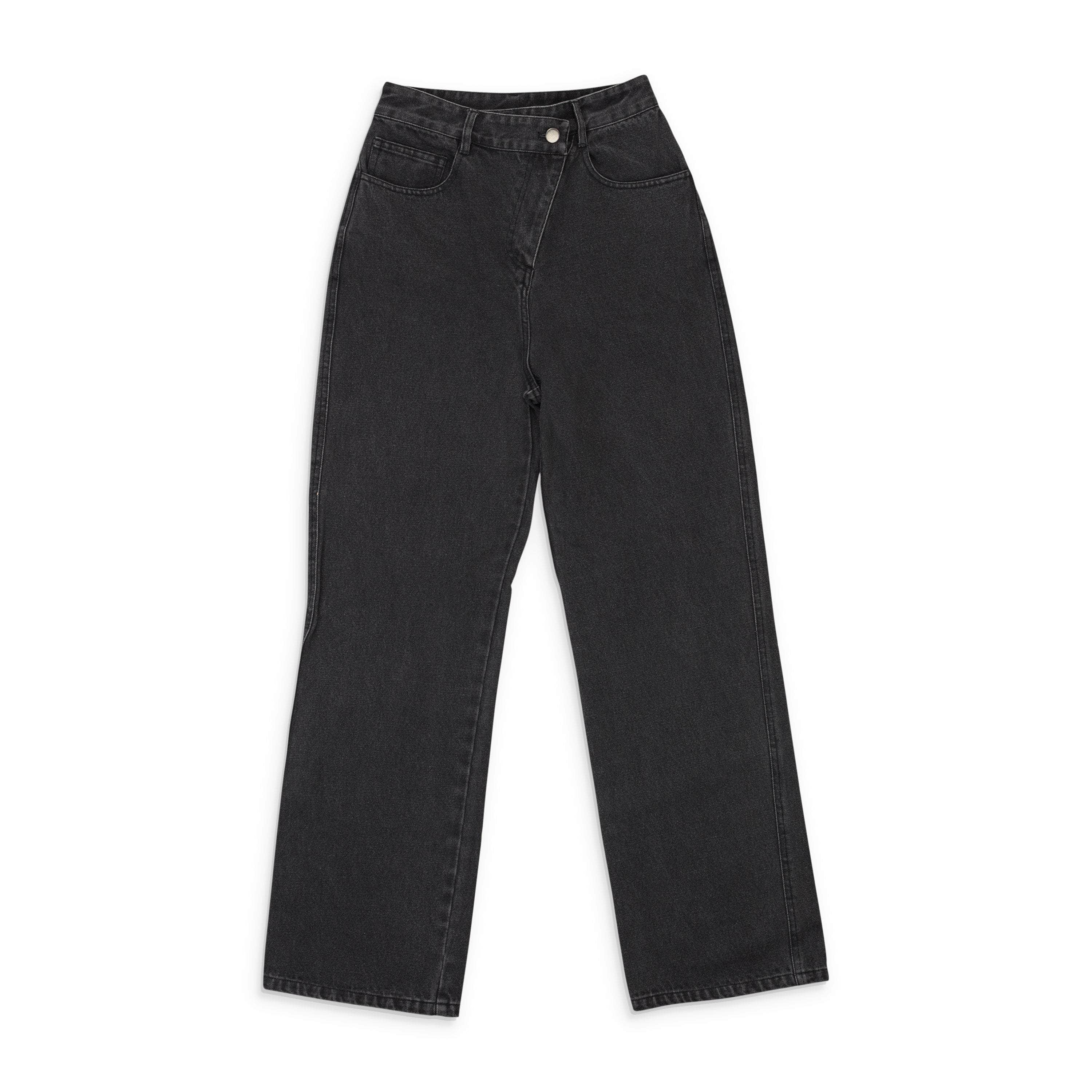 Callipygian 95-CPN-1047/0 NWT CALLIPYGIAN BLACK WASH CALLIPYGIAN WIDE LEG SLANTED FLY JEAN SIZE 0 $195 95-CPN-1047/0