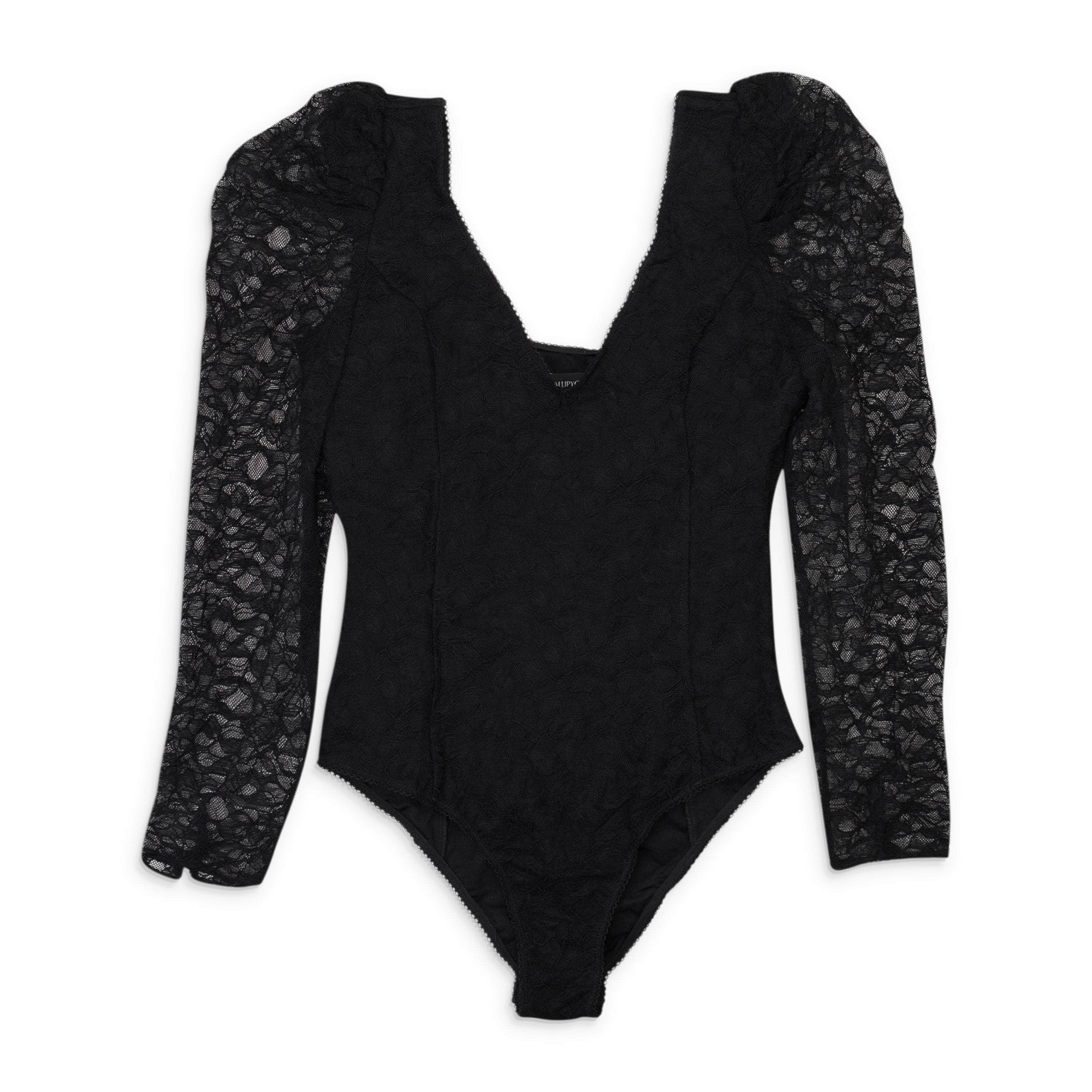 Callipygian 95-CPN-1072/L 95-CPN-1072/L P12054 BLACK CALLIPYGIAN LACE BODYSUIT Size L 95-CPN-1072/L