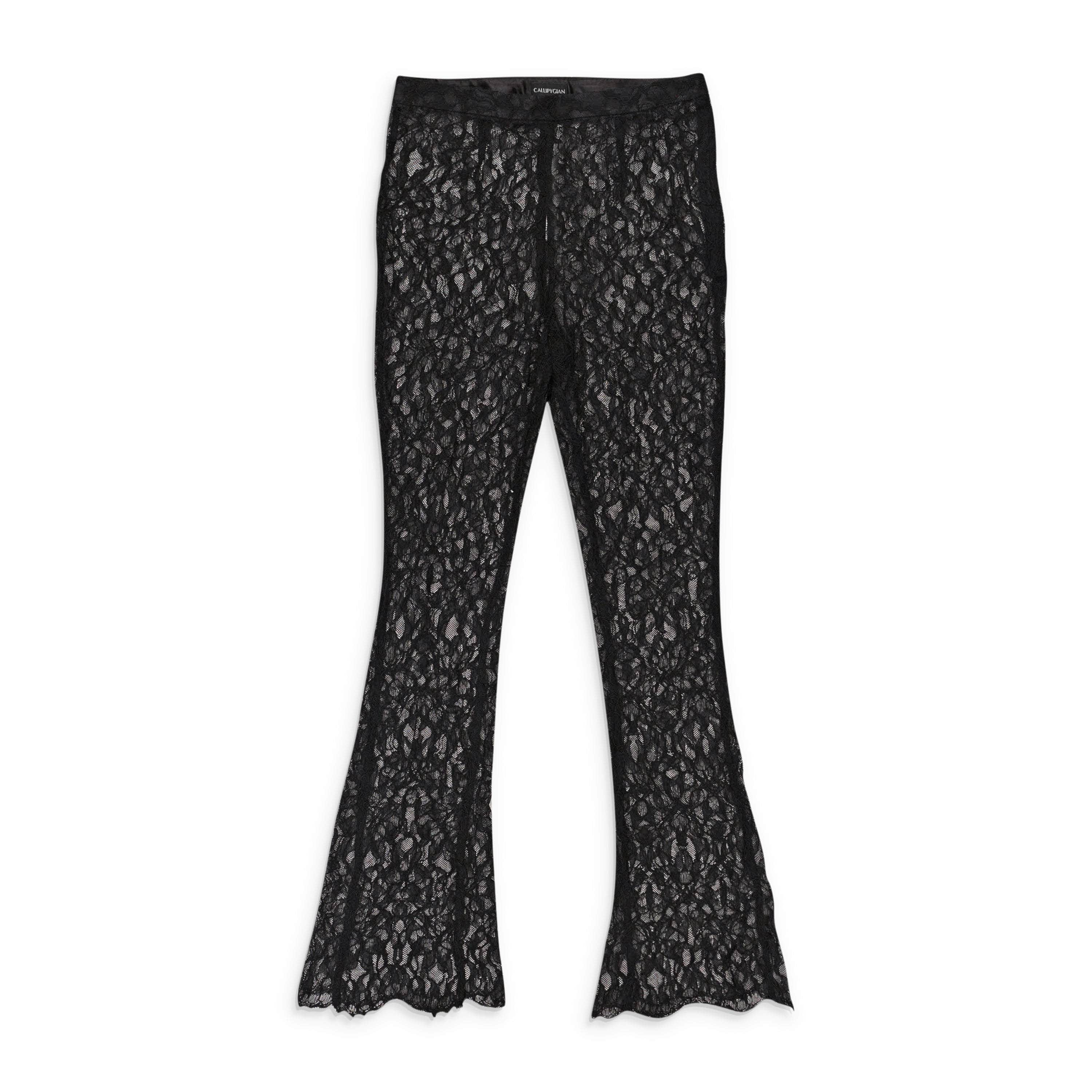 Callipygian 95-CPN-1089/0 95-CPN-1089/0 P13026_BLACK BLACK CALLIPYGIAN LACE PANT Size 0 95-CPN-1089/0