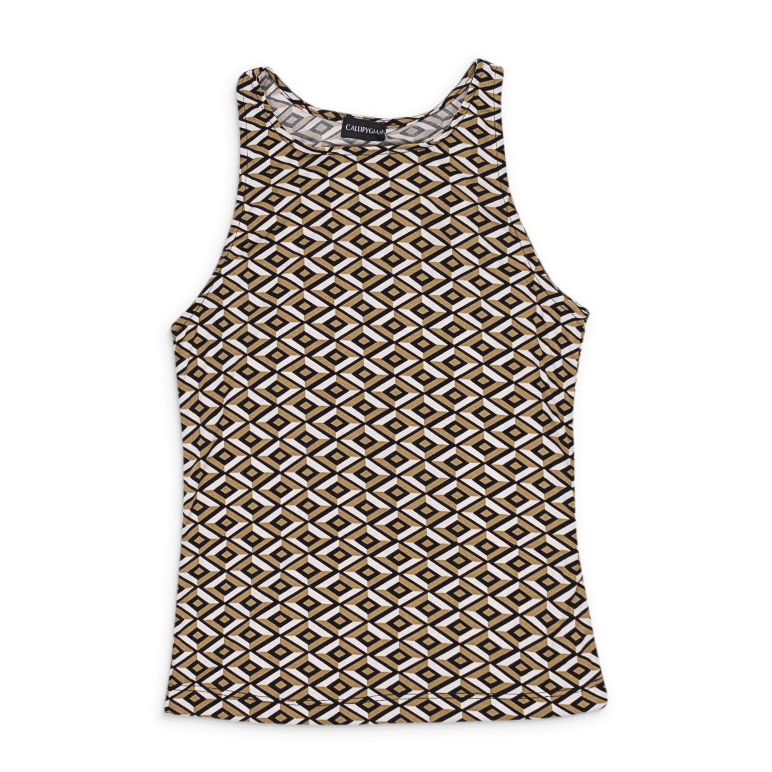 Callipygian 95-CPN-1096/XL 95-CPN-1096/XL VT94254 DIAMOND PRINT Callipygian STRETCH TANK Size XL 95-CPN-1096/XL